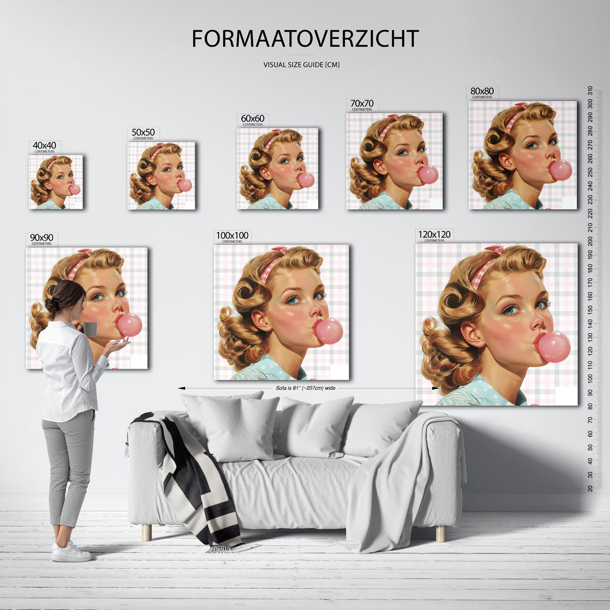 Meisje met kauwgom Poster
