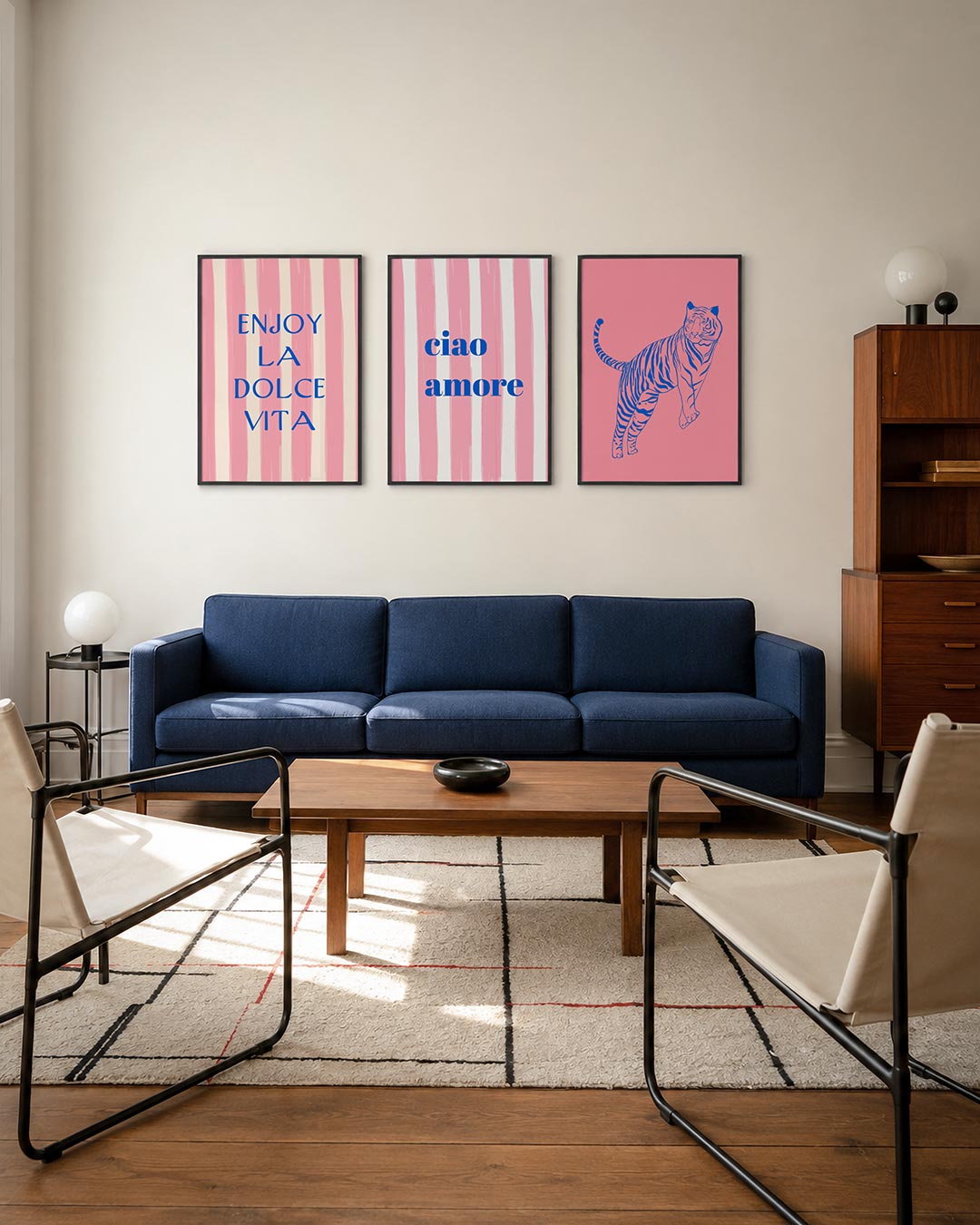 Strepen en woorden Posterset