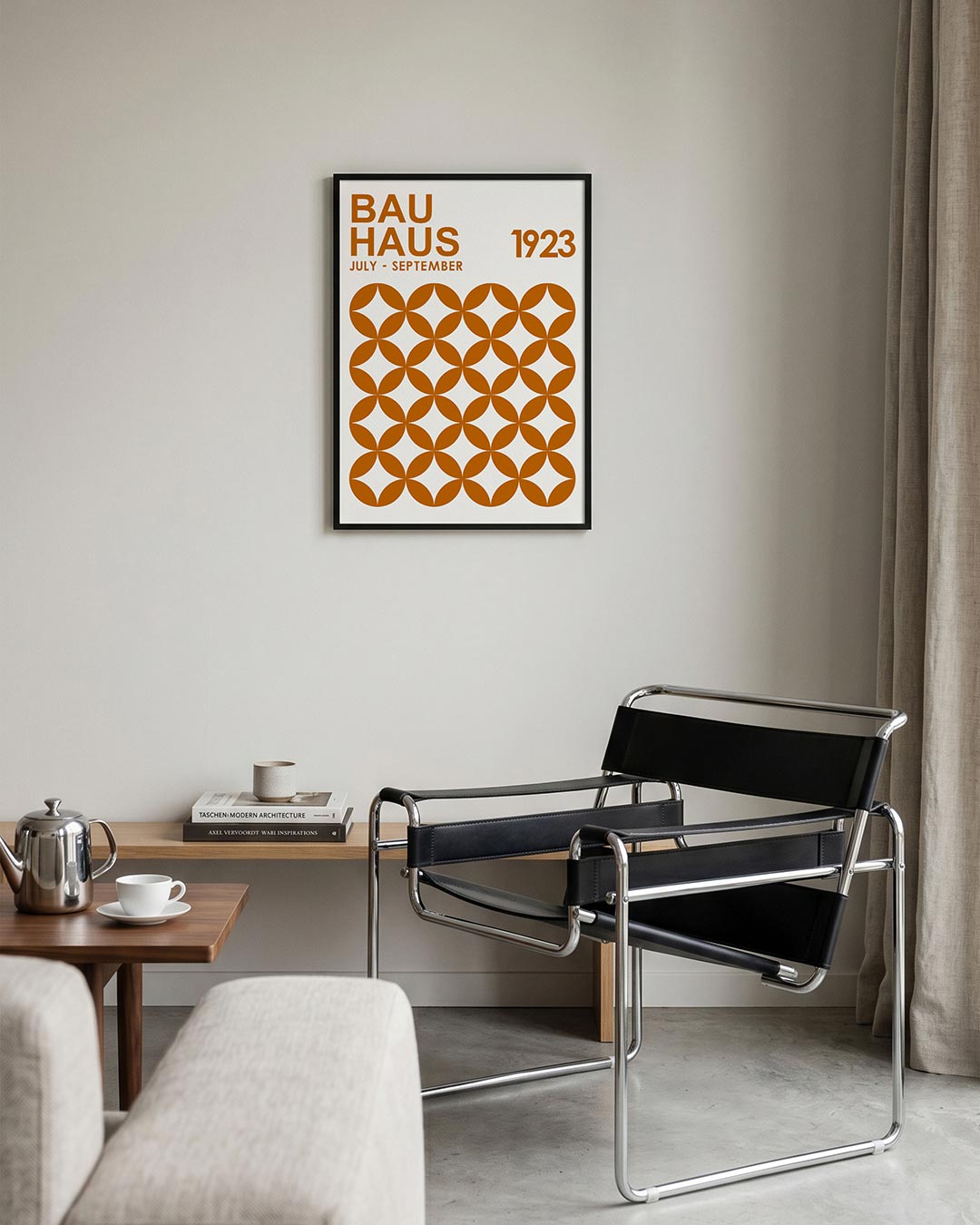 Cirkelpatroon en typografie Poster