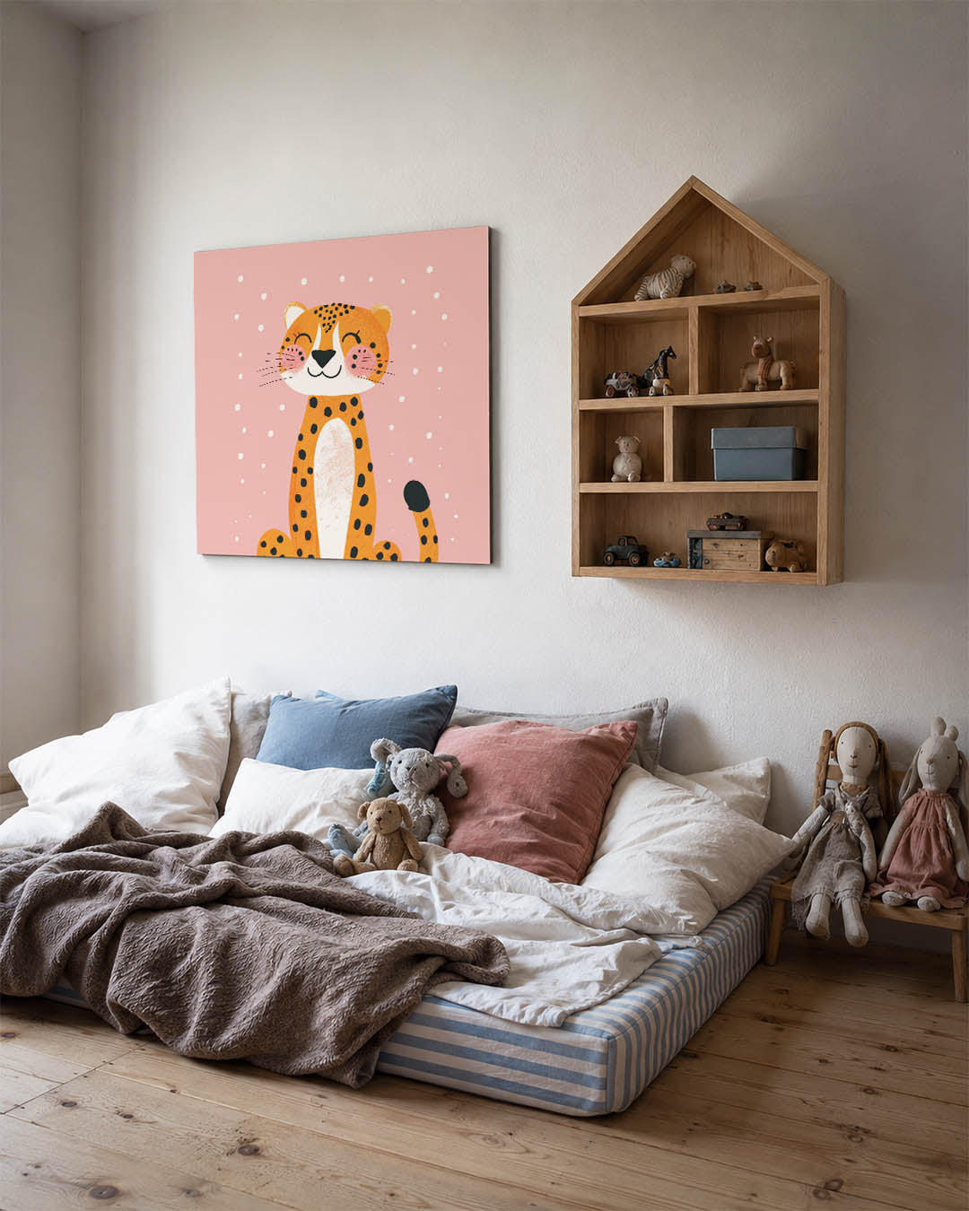 Vrolijke luipaard illustratie Kunstwerk