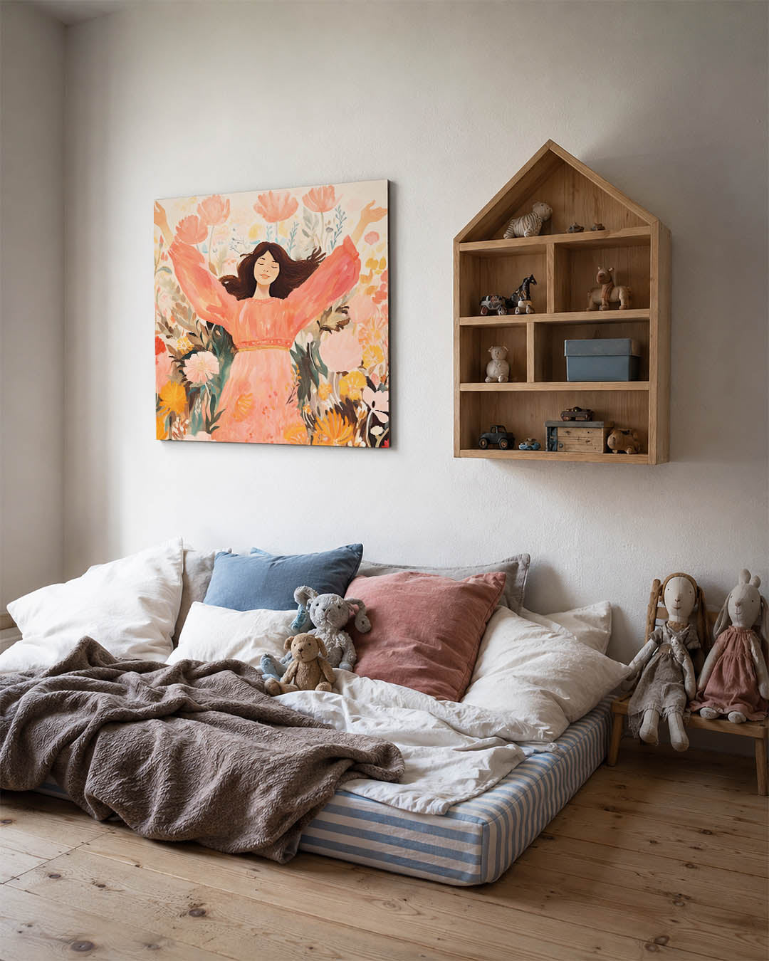 Vrolijke bloemenpracht Kunstwerk