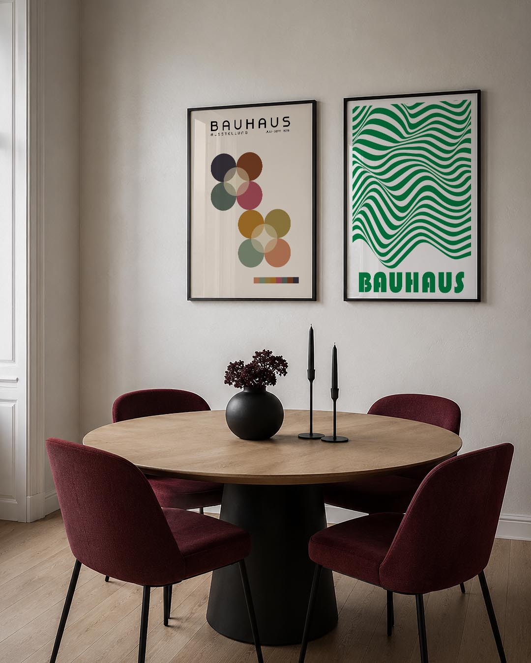 Kleurrijke cirkelharmonie Posterset