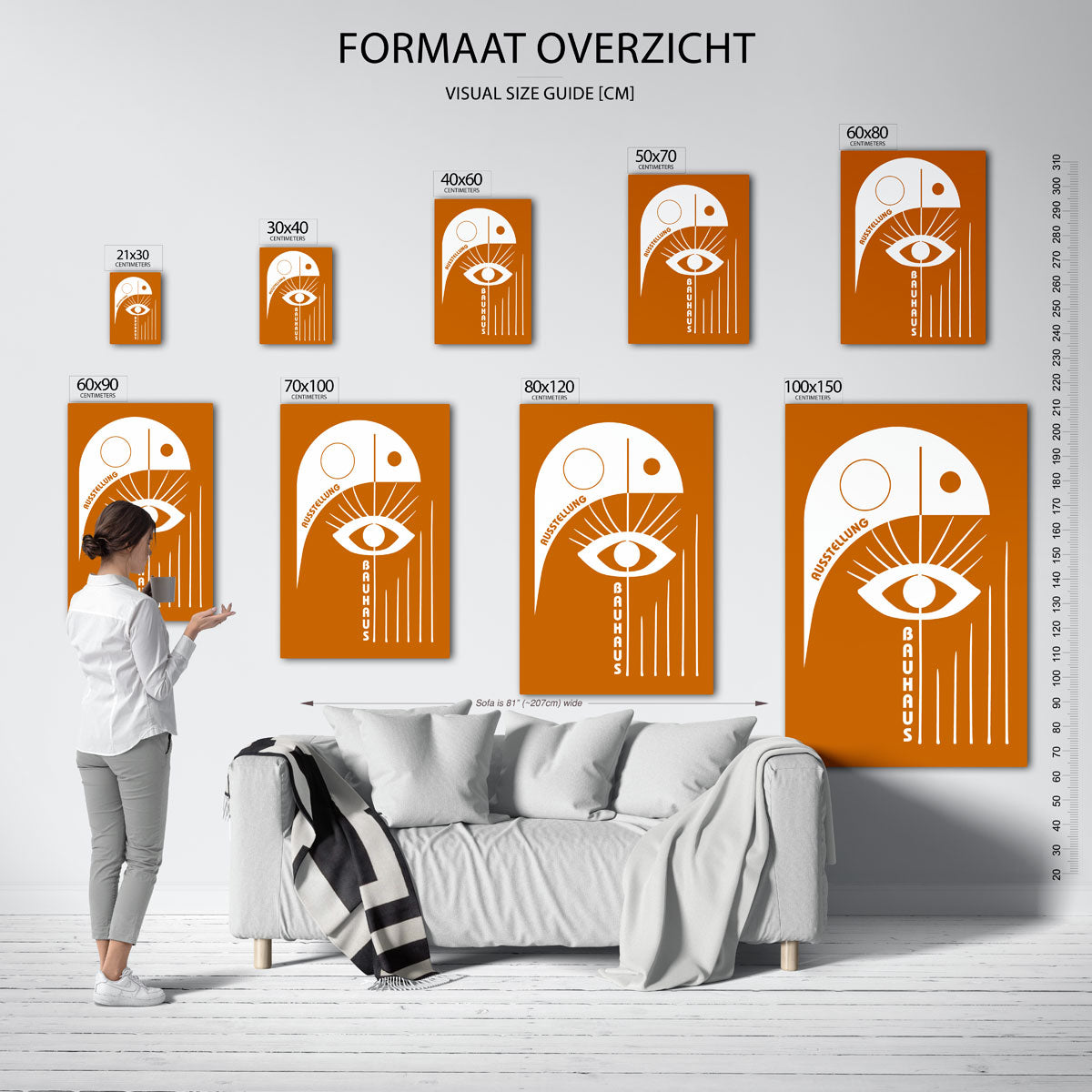 Oog en lijnen Poster