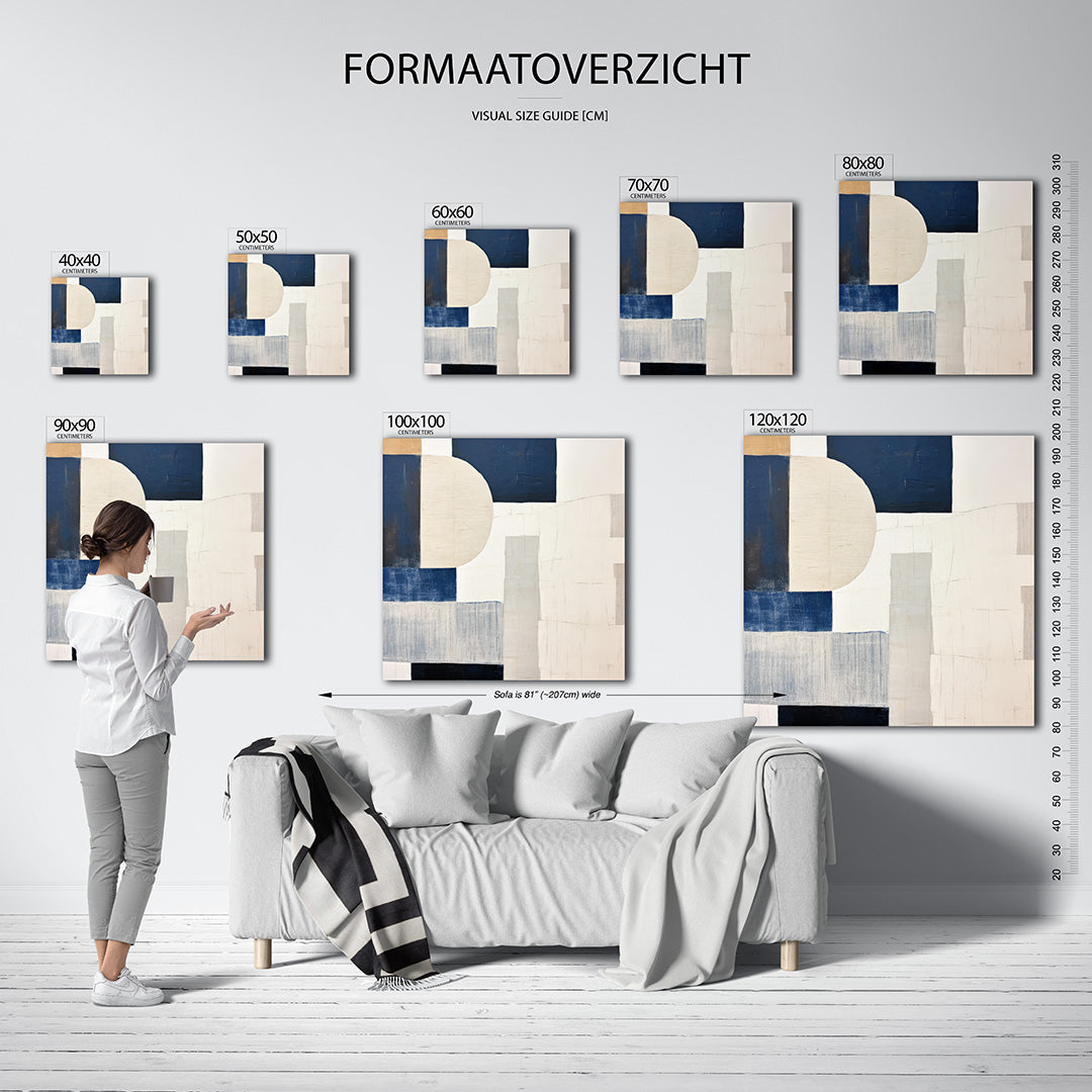 Geometrische vormen compositie Kunstwerk