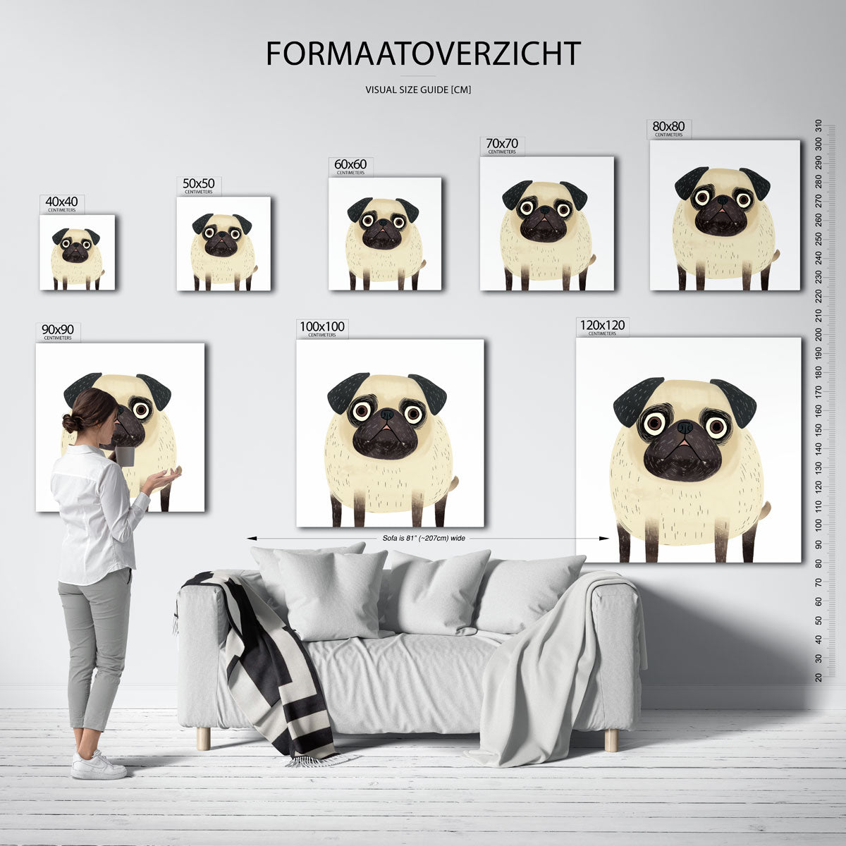 Mopshond Poster