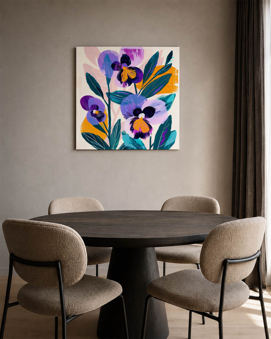 Bloemrijke kleurenexplosie Kunstwerk
