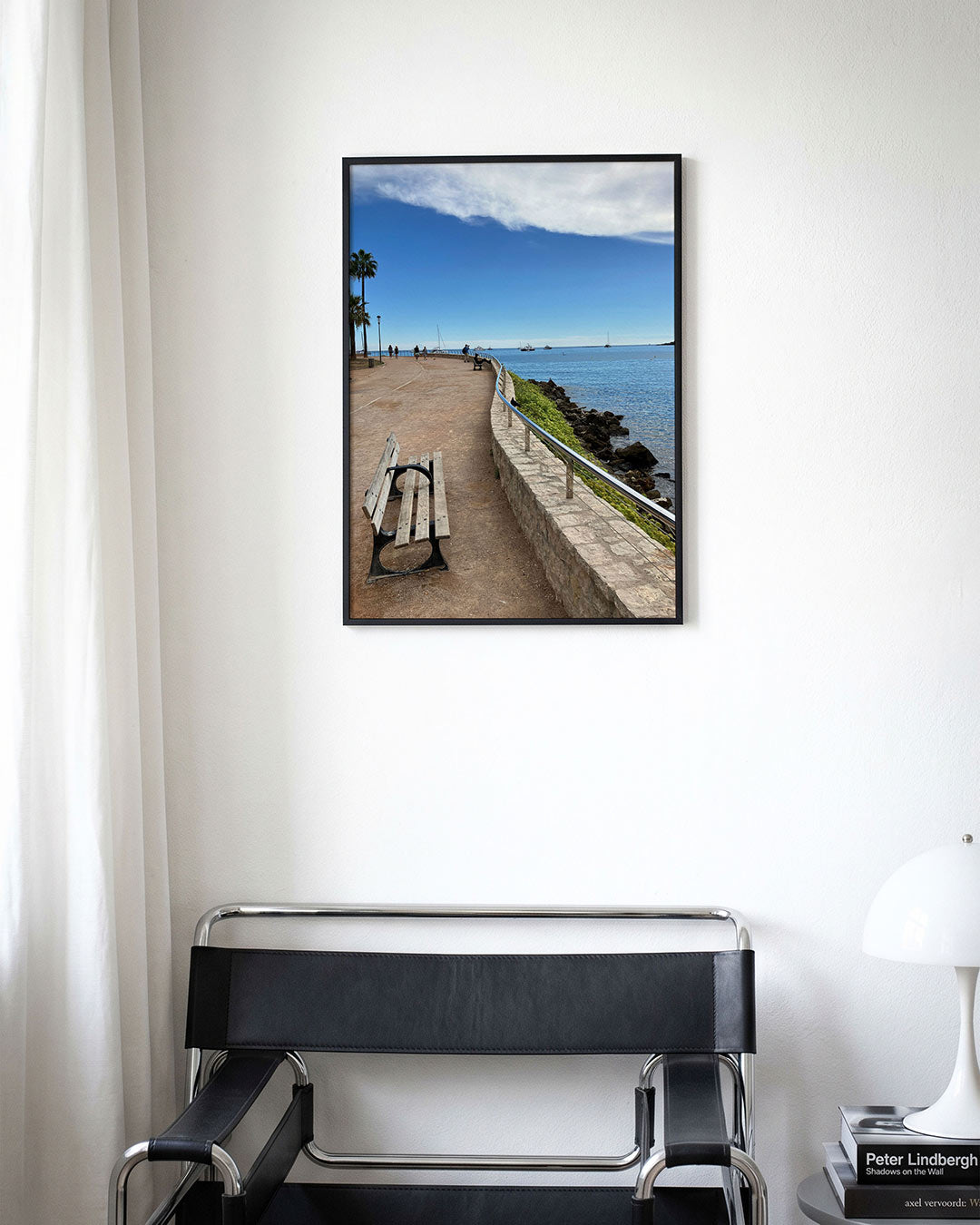 Zeezicht promenade Poster
