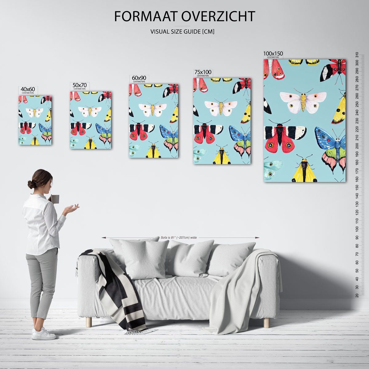 Vrolijke vlinders Kunstwerk