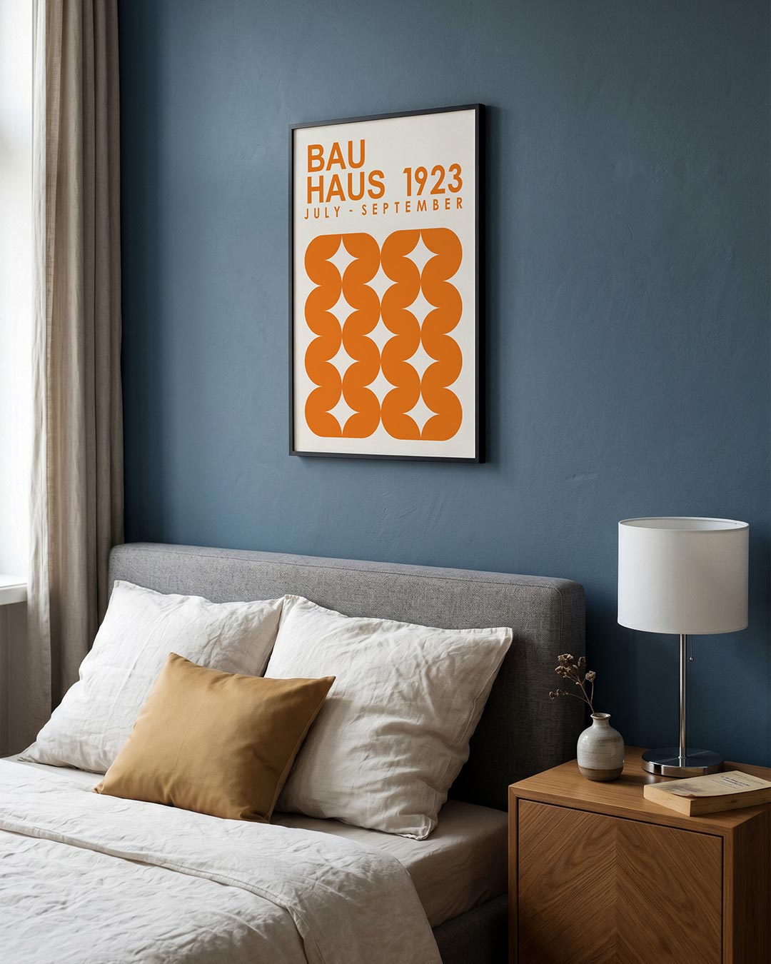 Oranje vormritme Poster