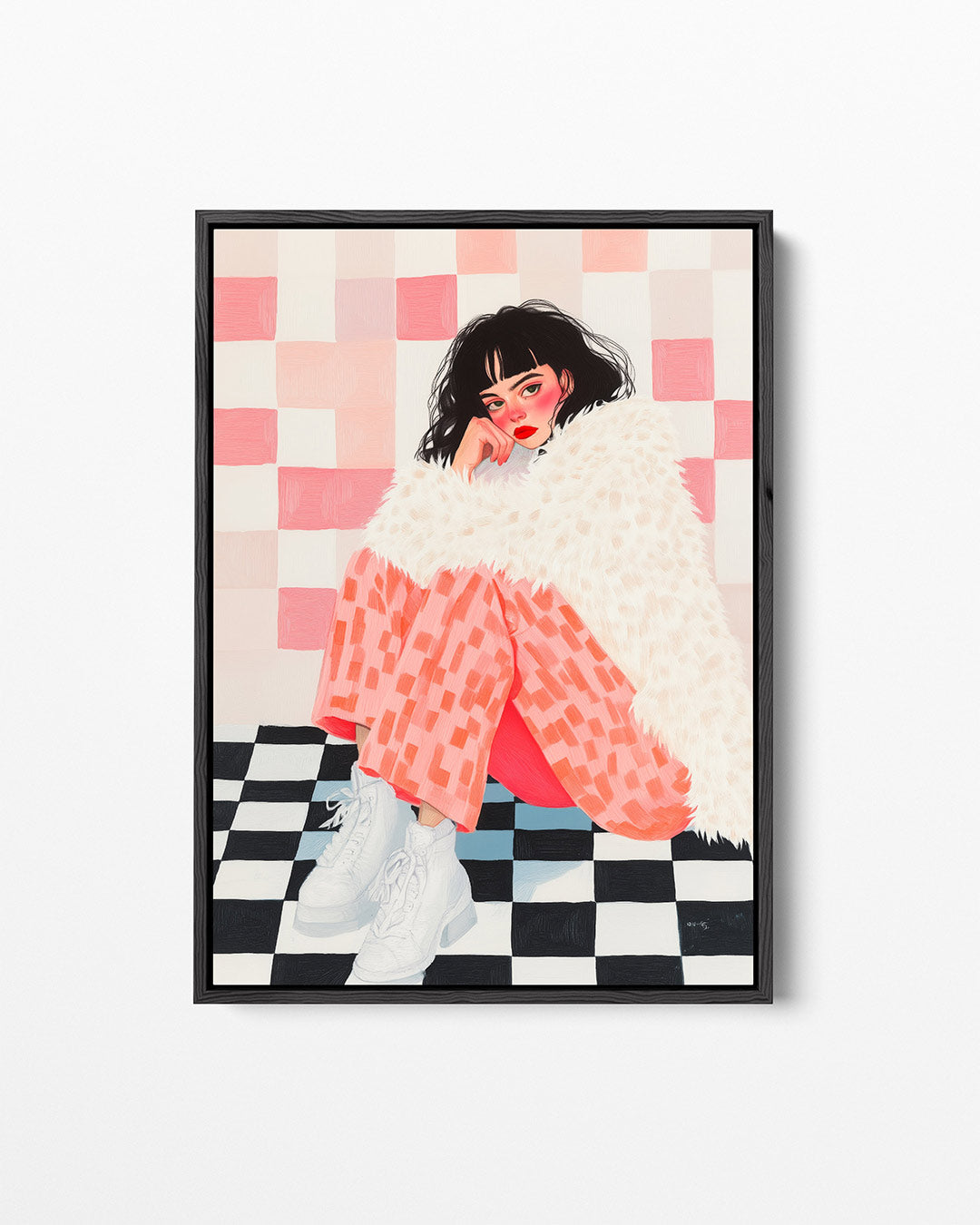 Vrouw in patroon Kunstwerk