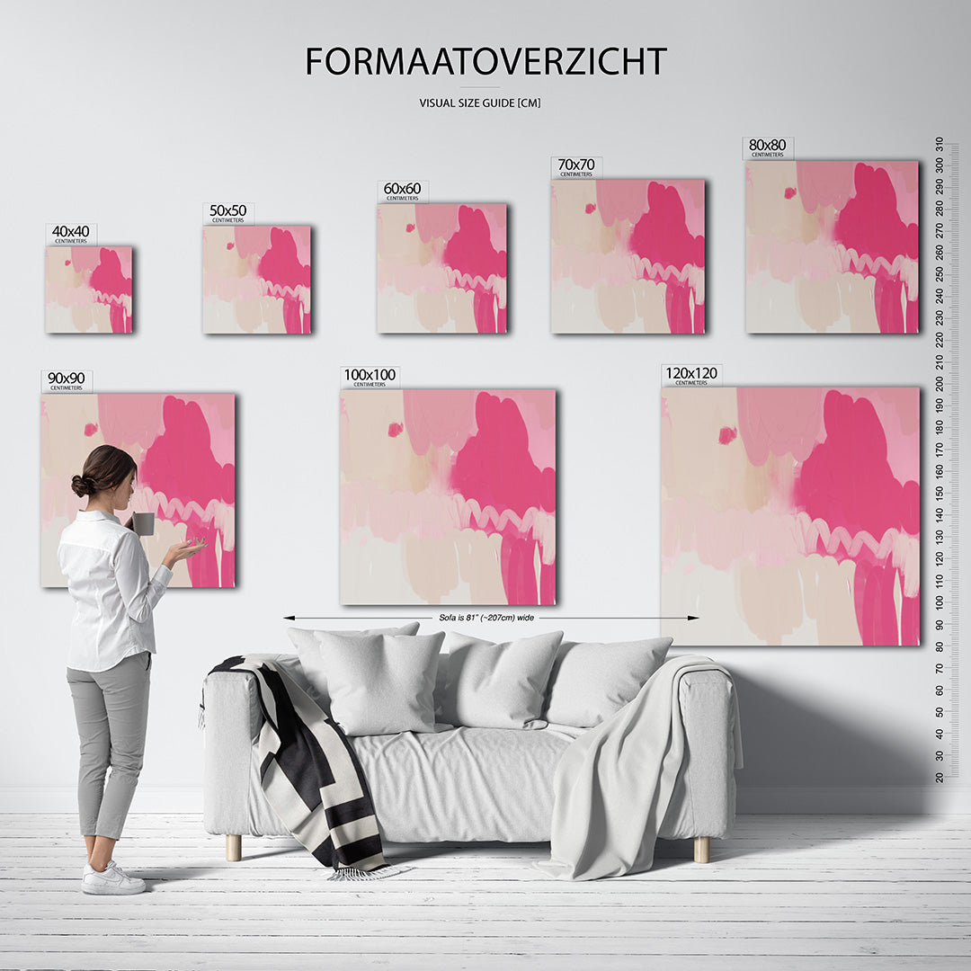 Vloeiende kleurencompositie Kunstwerk
