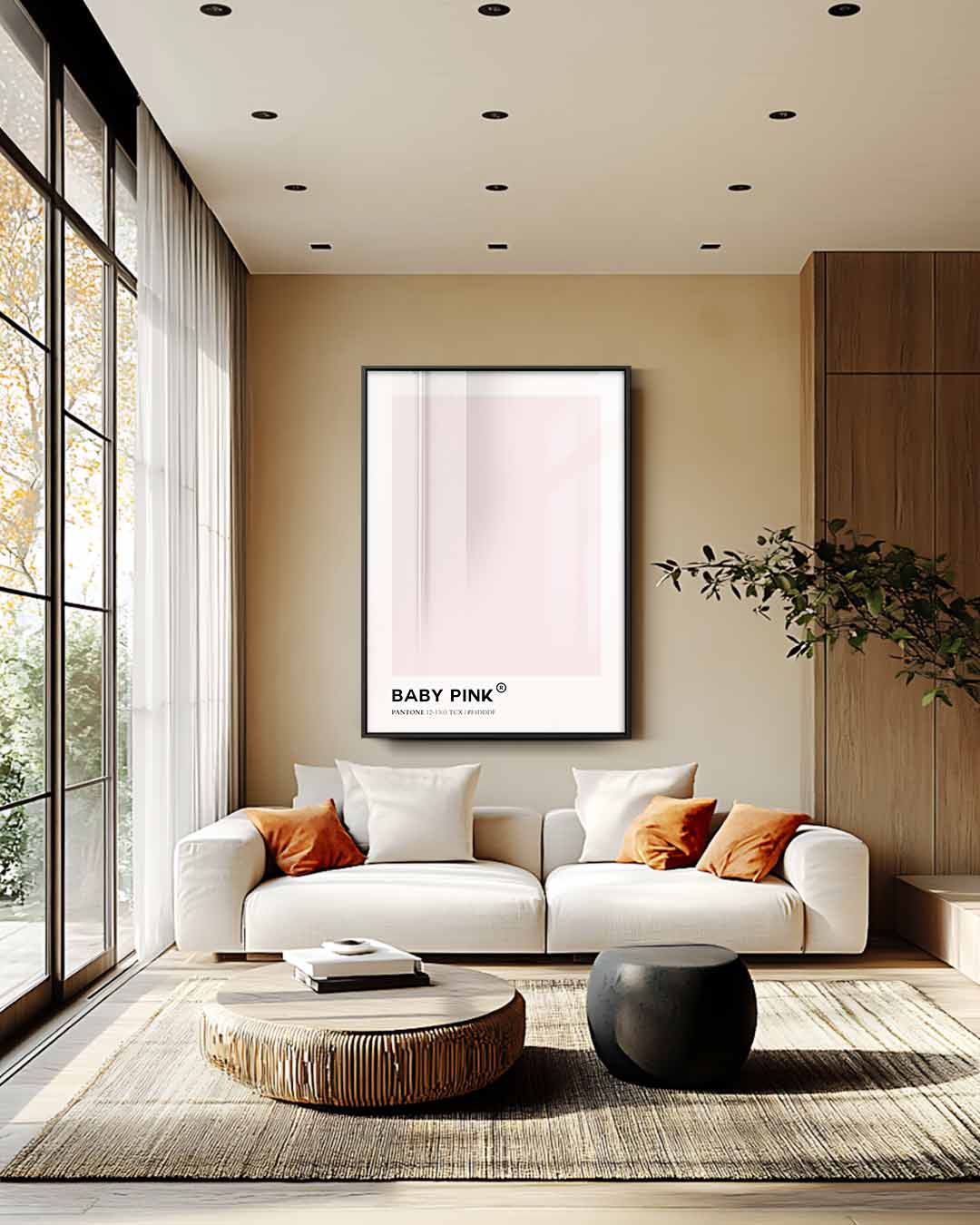 Zachte Droom in Baby Roze Kunstwerk-canvas-dibond-plexiglas-wanddecoratie-WallArtistic