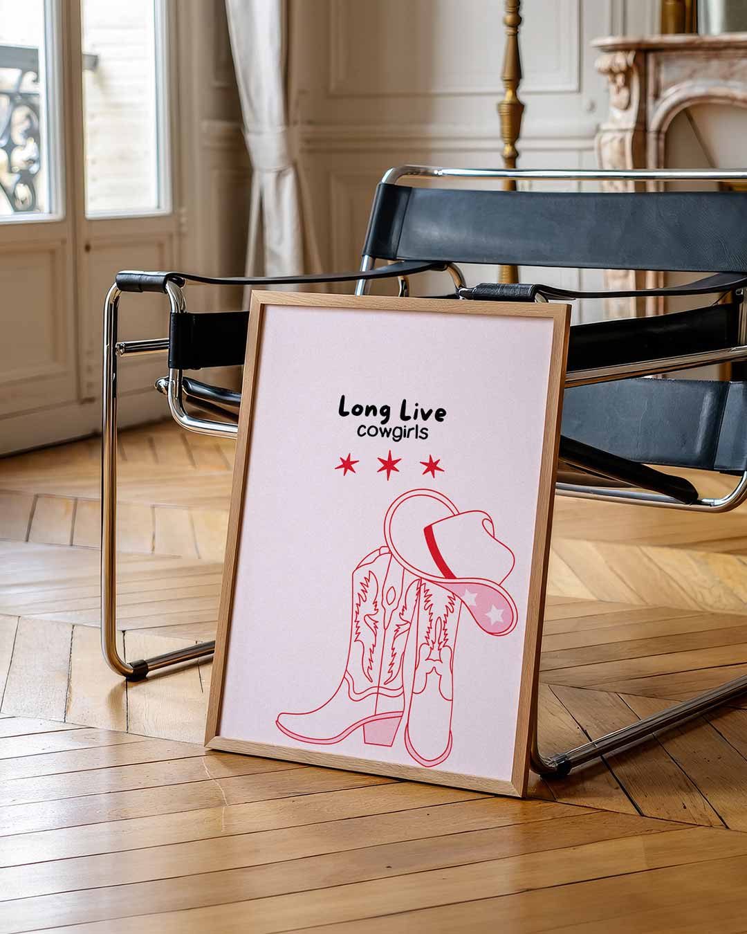 Stoere Cowgirl Poster-WallArtistic