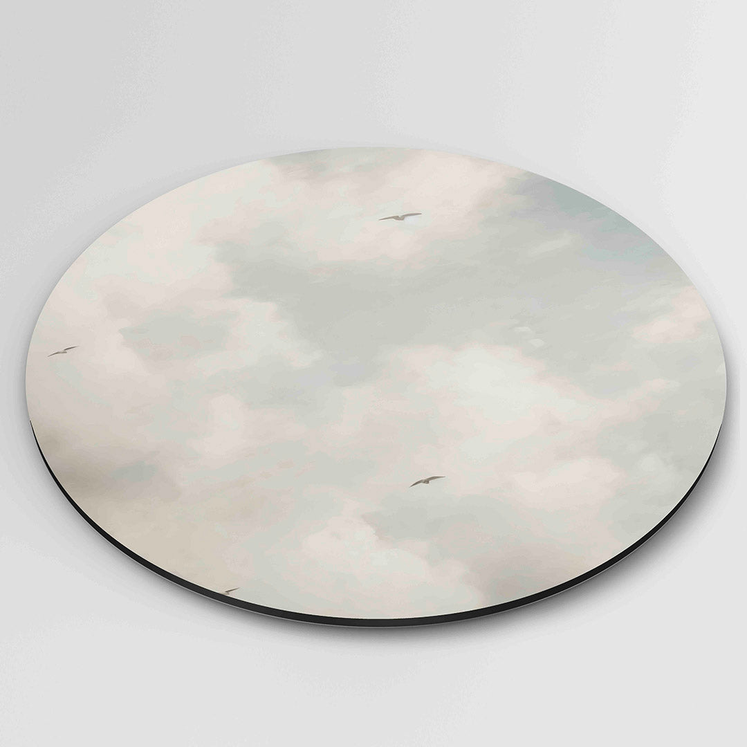 Wolken en vogels Muurcirkel