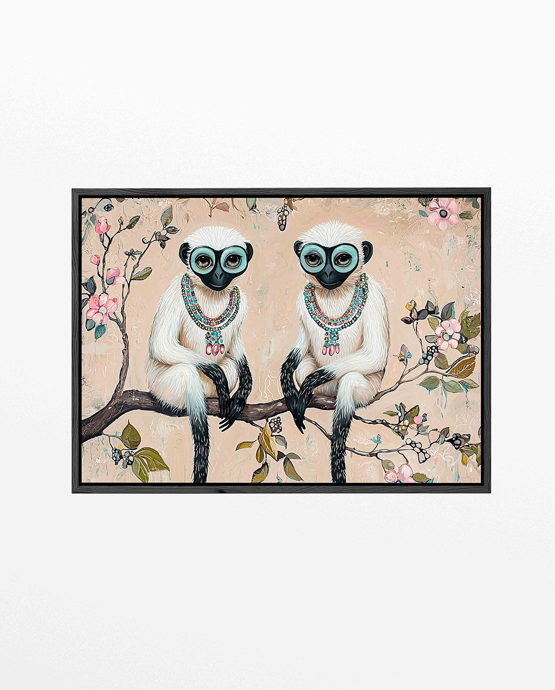 Speelse dierenportretten Kunstwerk
