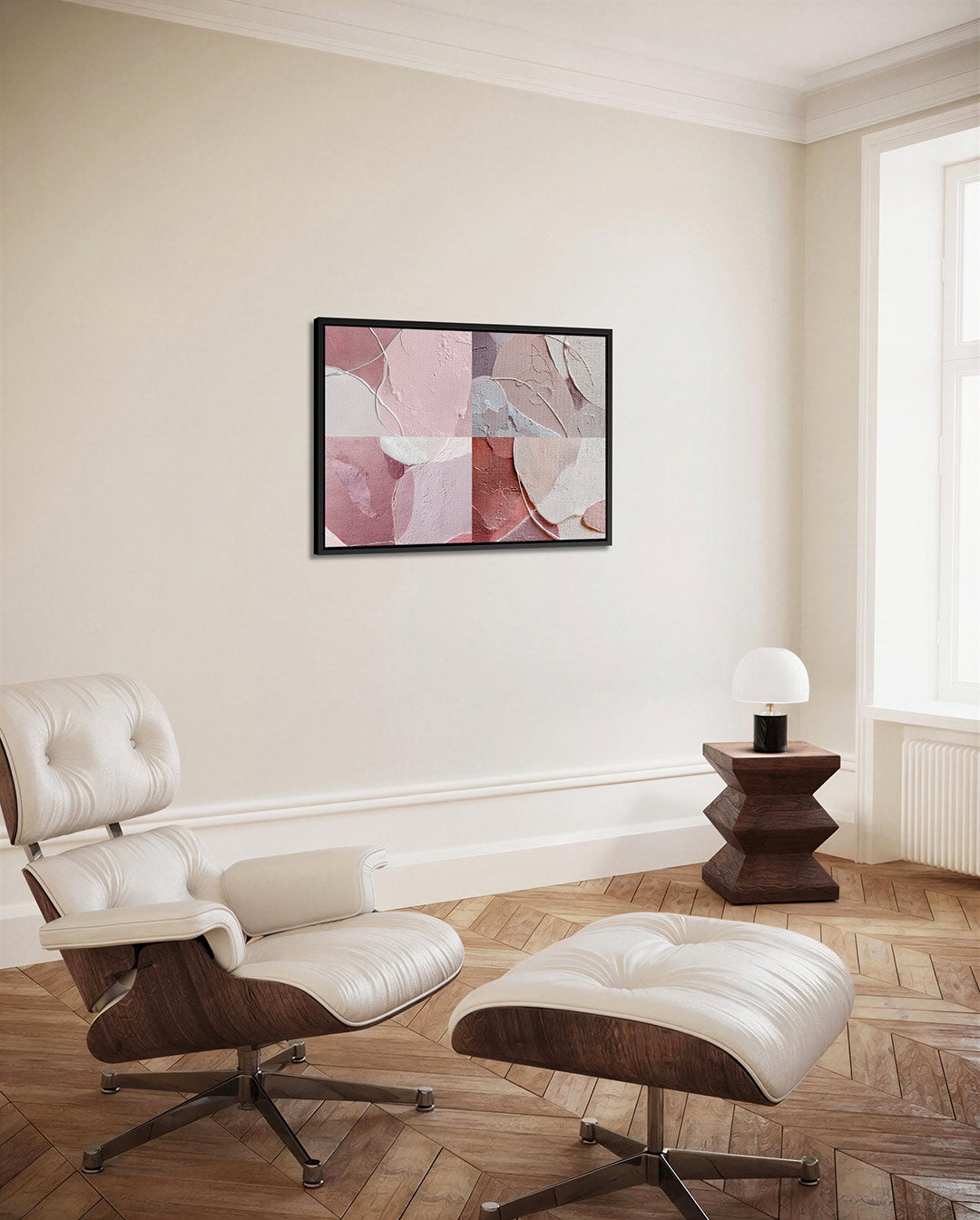 Zachte roze texturen Kunstwerk