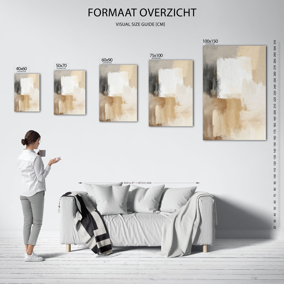 Zachte kleuren harmonie Kunstwerk