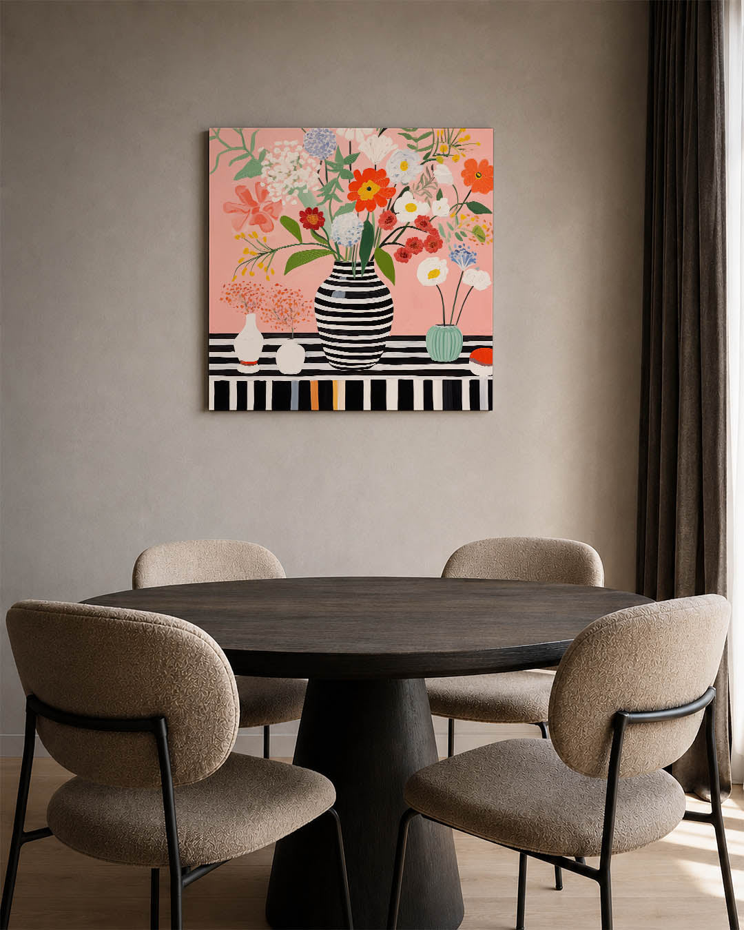 Bloemrijke compositie Kunstwerk