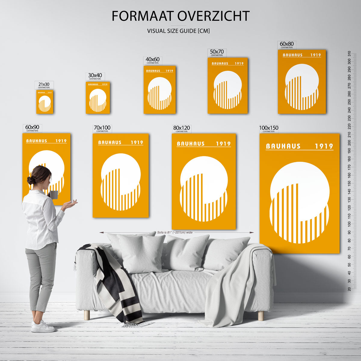 Cirkel en lijnen Poster