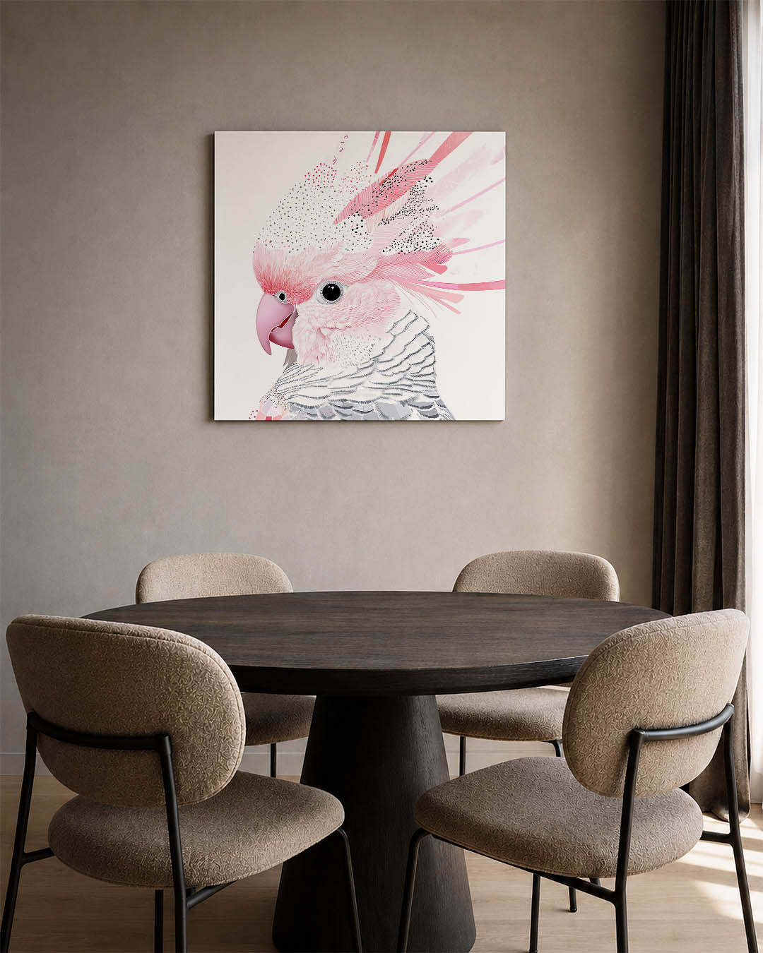 Vogelsilhouet met patronen Kunstwerk