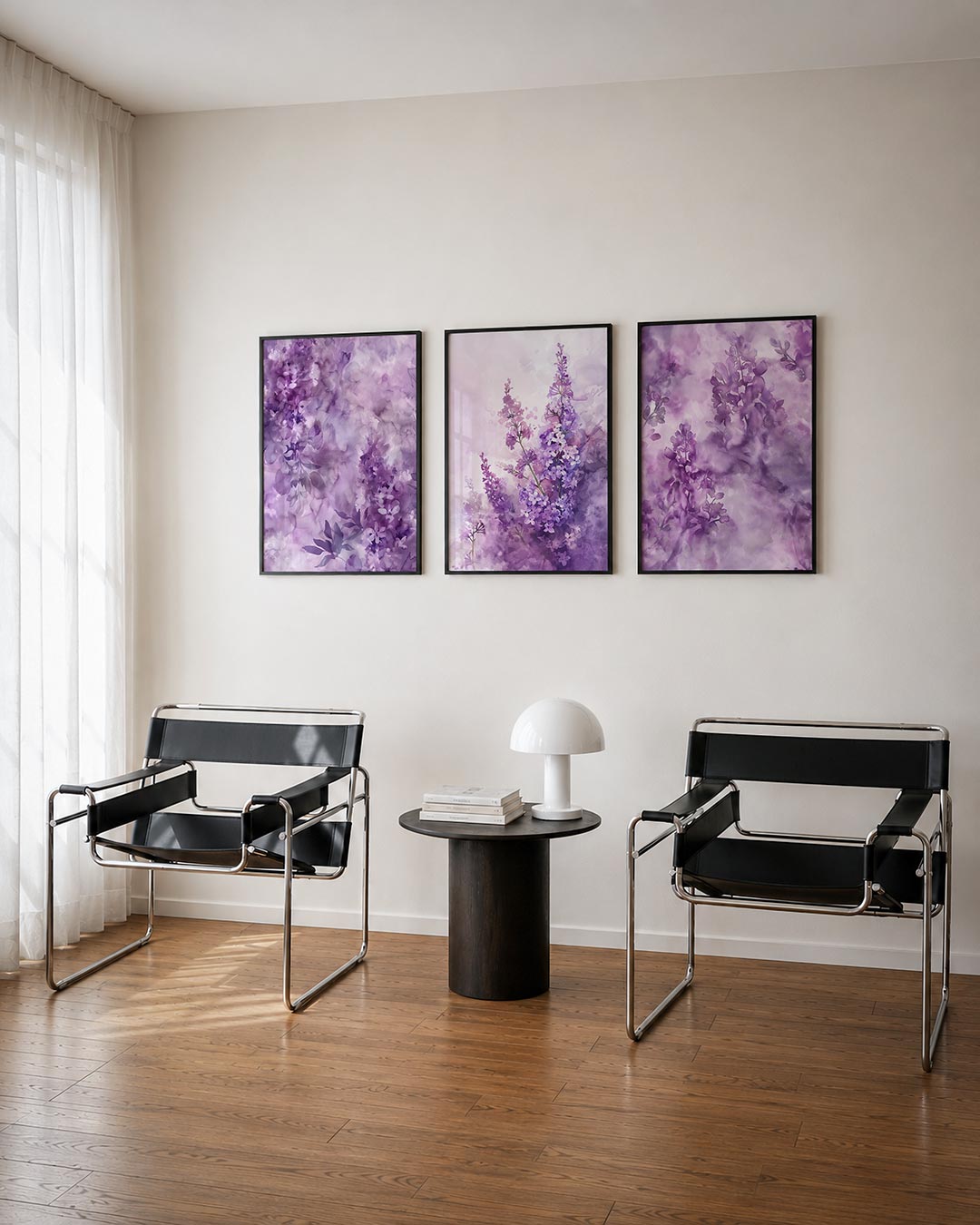 Bloemige vormen Posterset