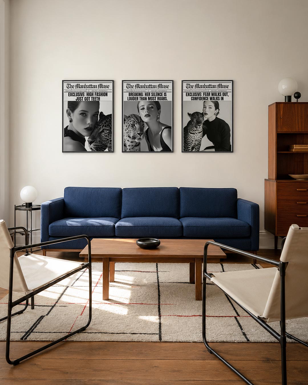 Zwart wit elegantie Posterset