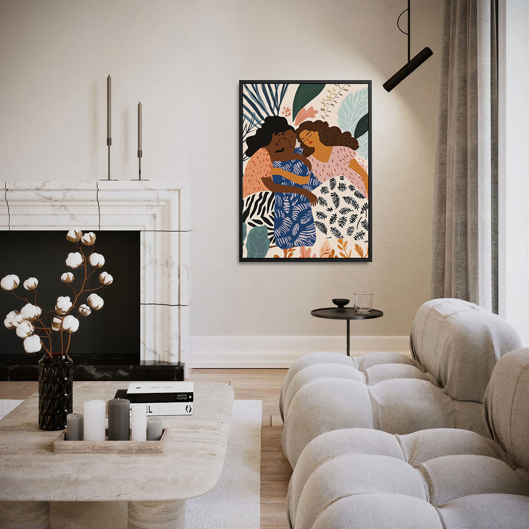 Vriendschap en natuur Kunstwerk