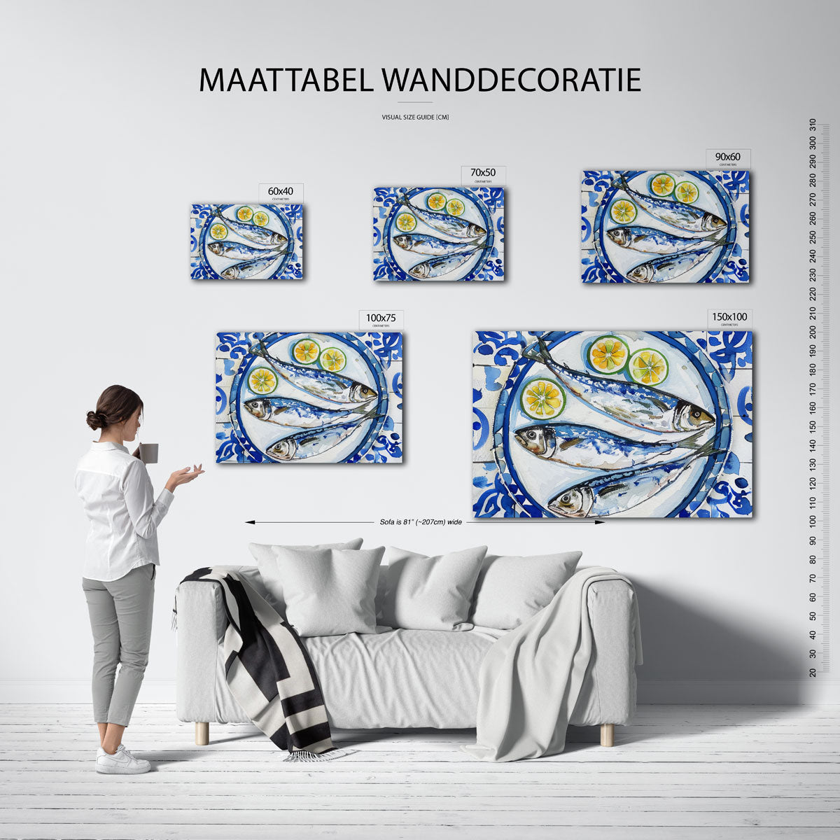 Vissen en citroenen Kunstwerk