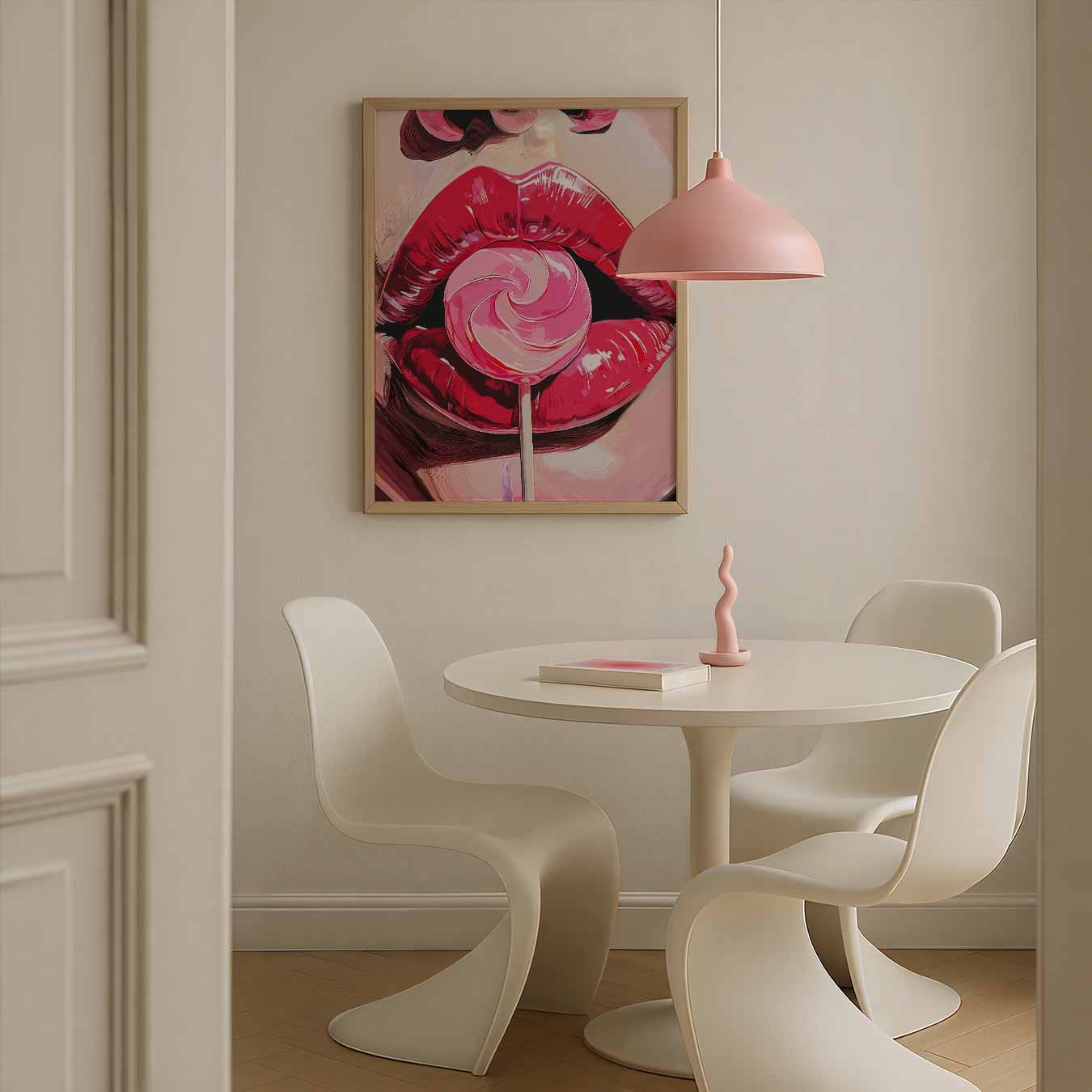 Pop Art Lolly Lips Poster-WallArtistic