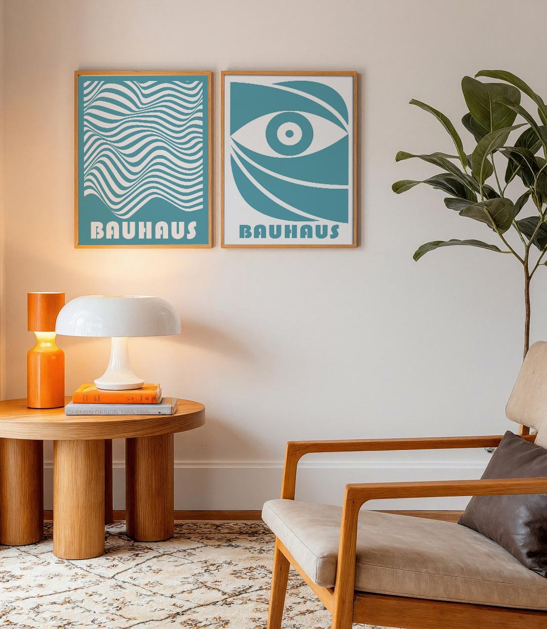Golvend lijnenspel Posterset