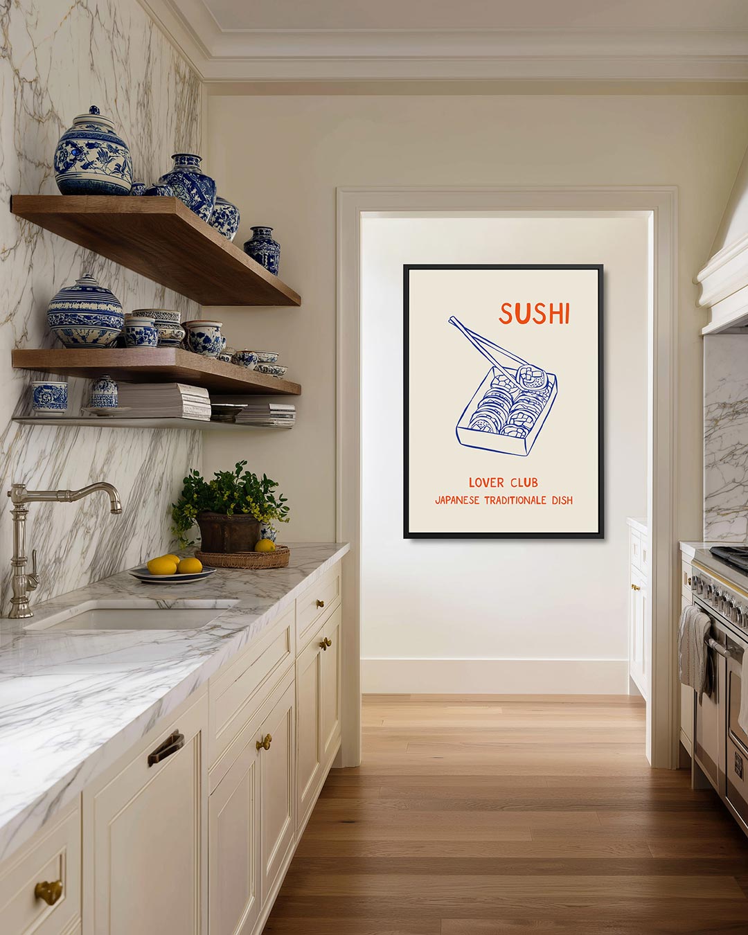 Sushi illustratie Kunstwerk
