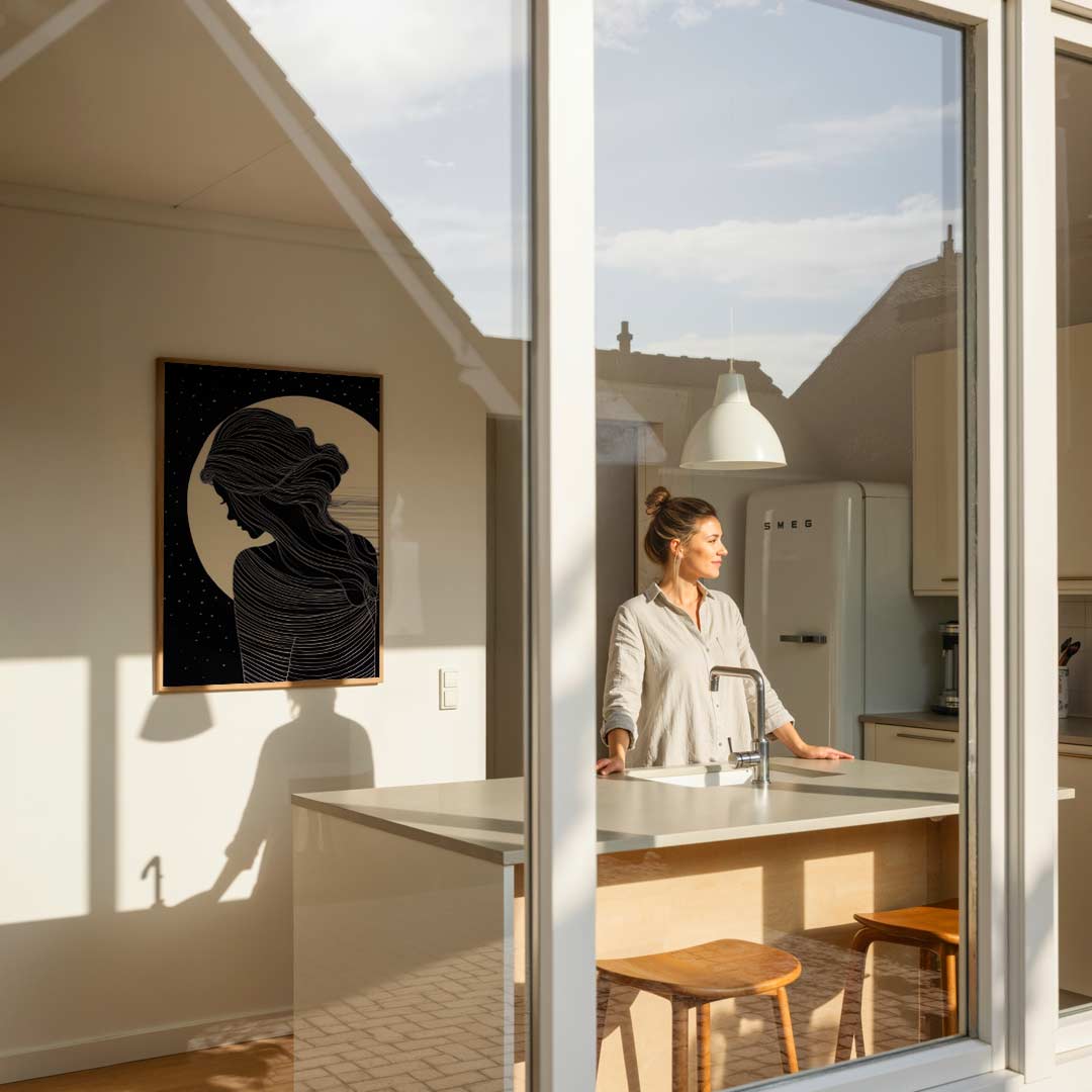 Dromerige Nachtvrouw Poster-WallArtistic