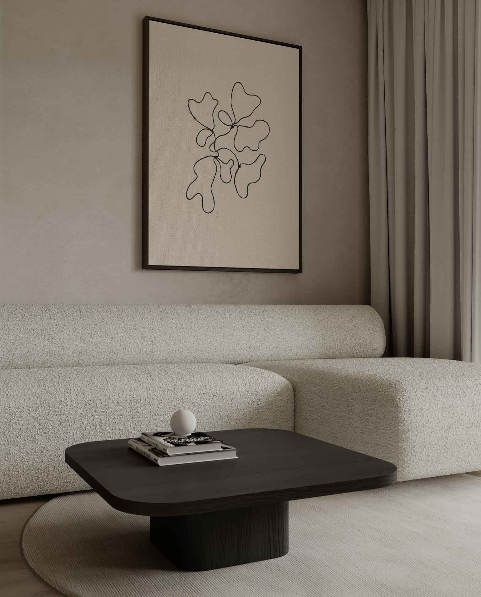 Speelse Lijnvormen Wandkunst Kunstwerk-canvas-dibond-plexiglas-wanddecoratie-WallArtistic