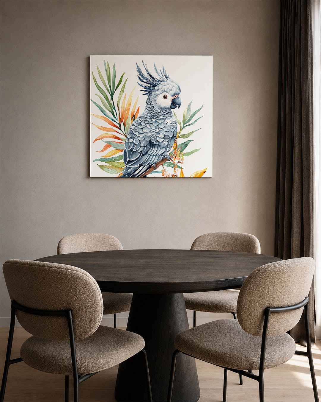 Vrolijke papegaai Kunstwerk