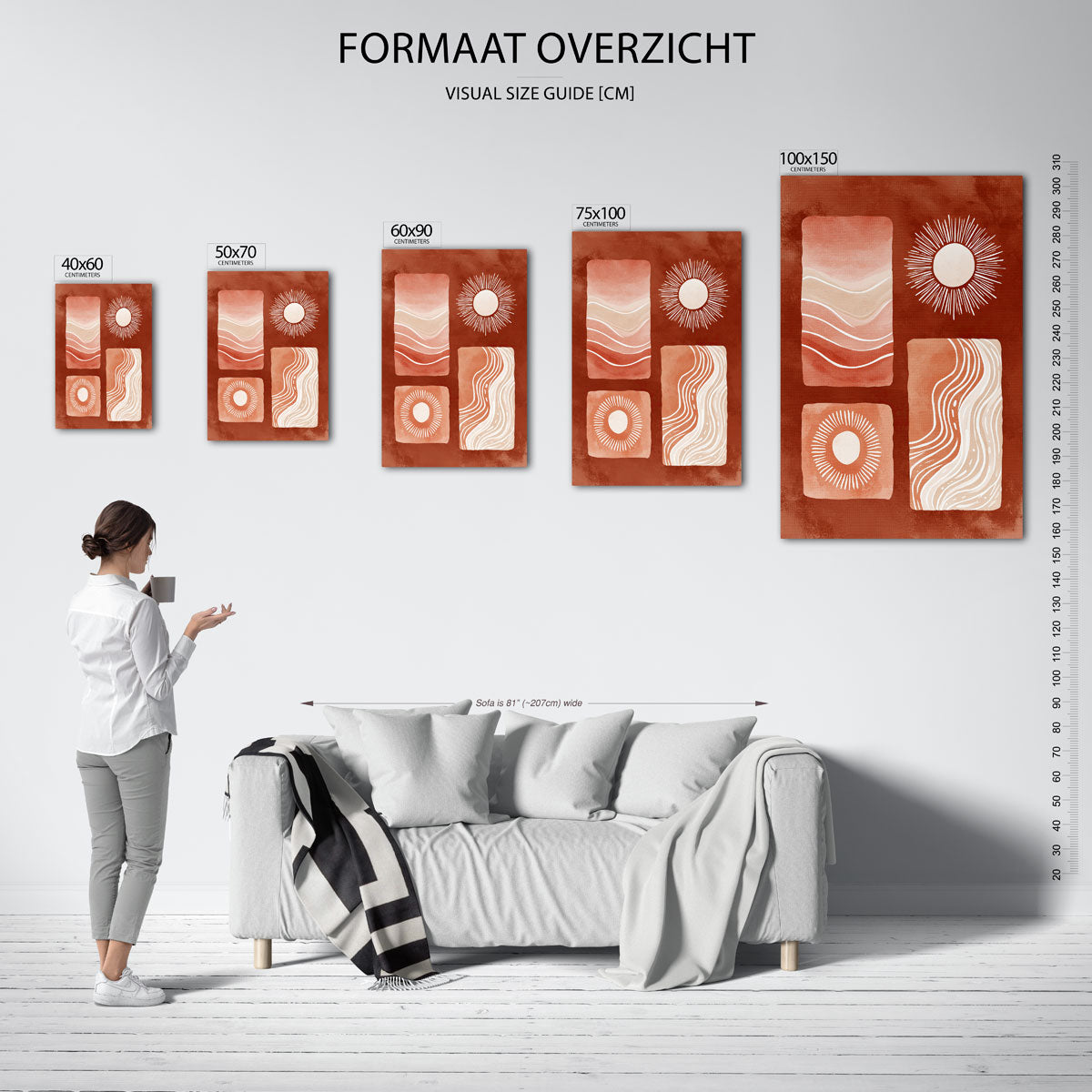 Organische vormen compositie Kunstwerk
