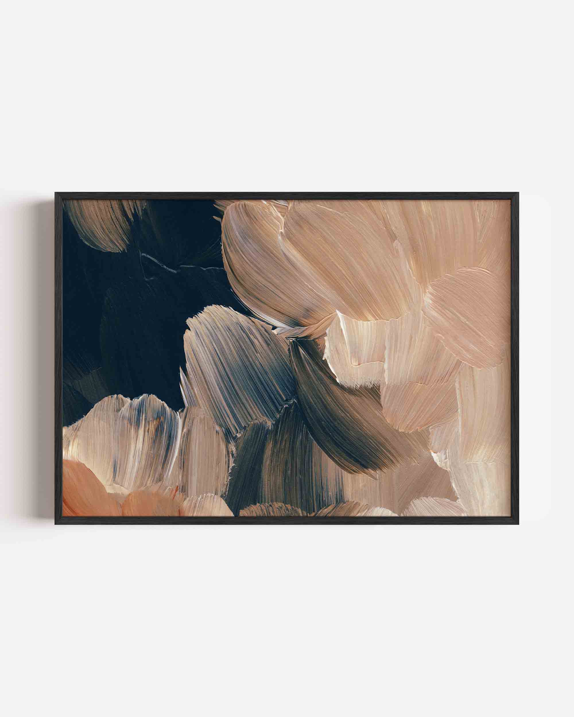 Abstracte penseelstreken Poster