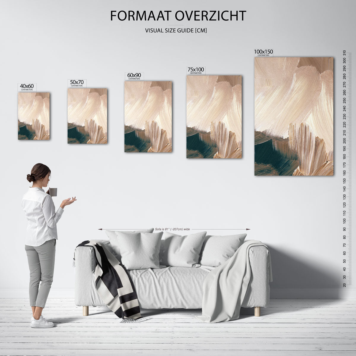 Organische penseelstreken Kunstwerk