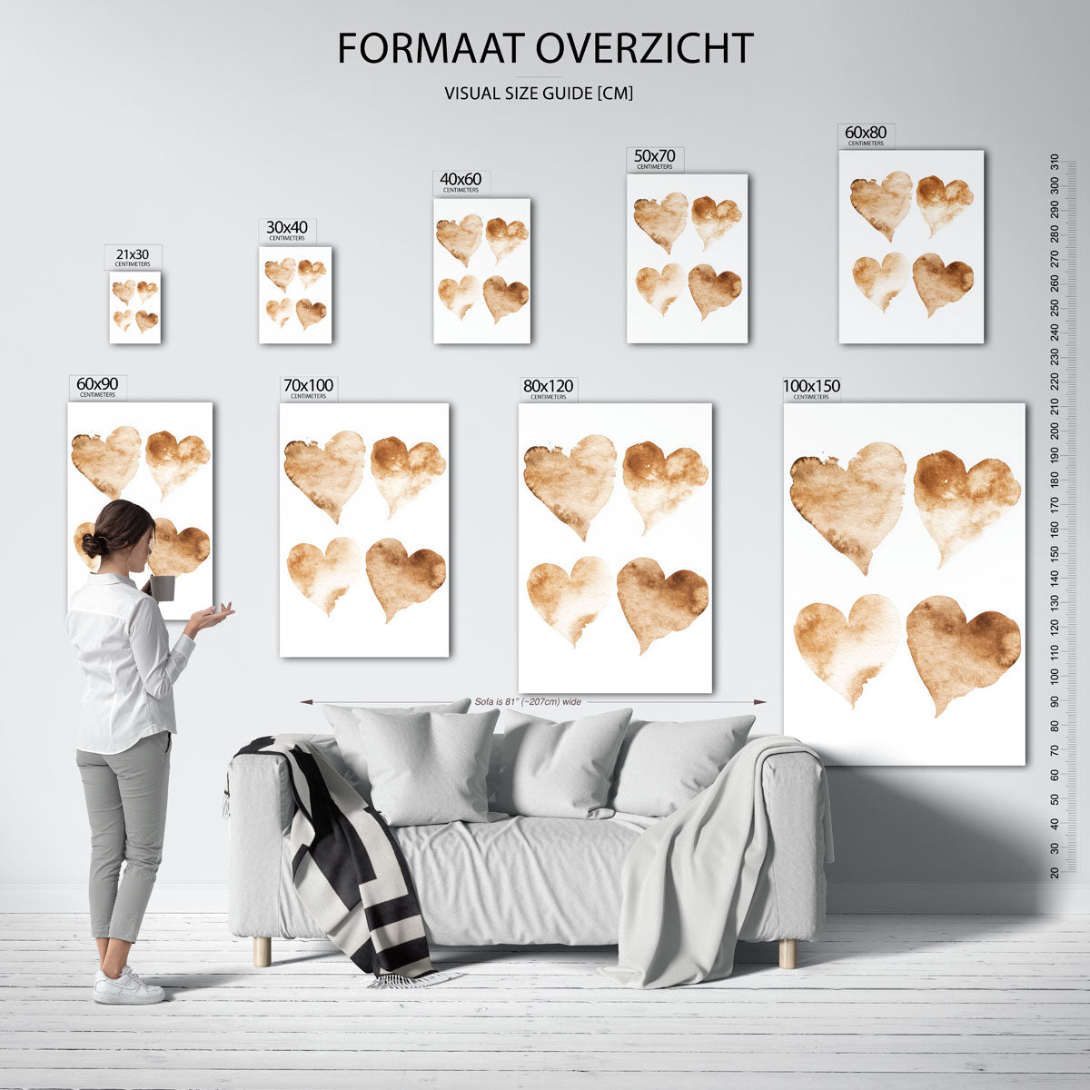 Vier harten Poster