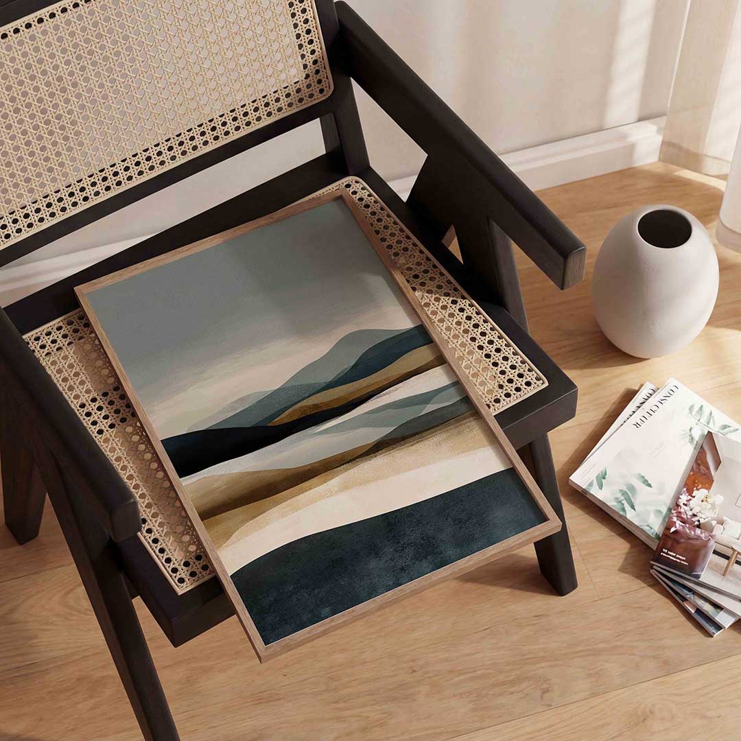 Landschap met heuvels Poster