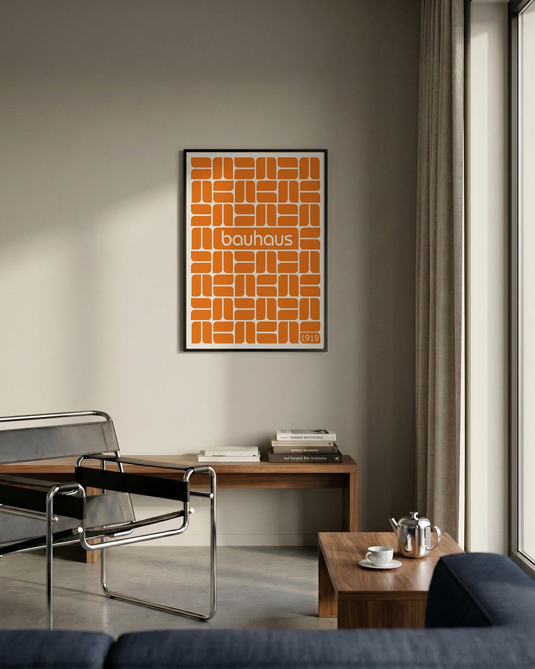 Oranje patroonritme Poster