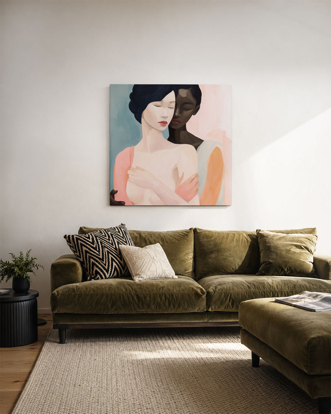 Intieme omhelzing Kunstwerk