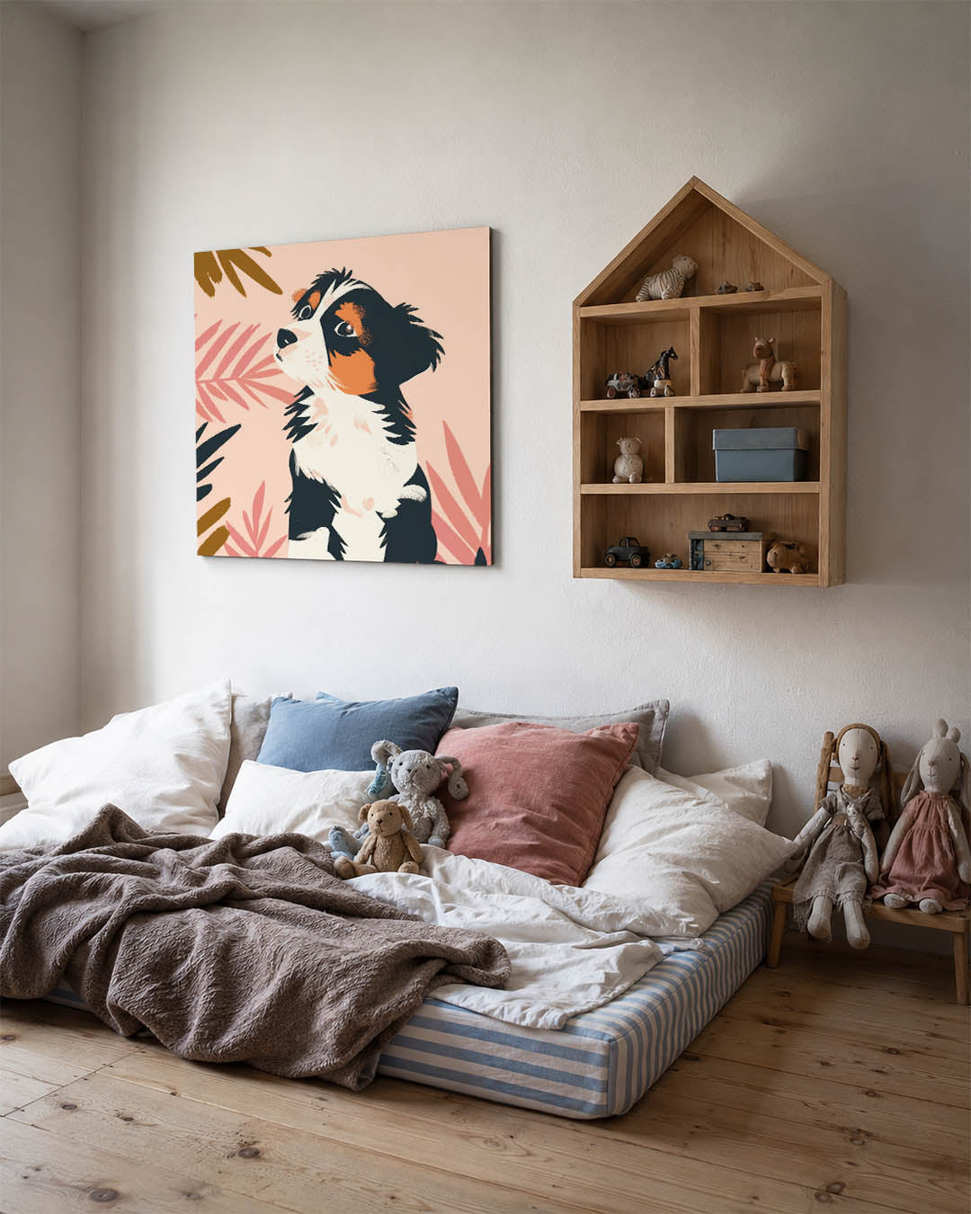 Speelse hond illustratie Kunstwerk