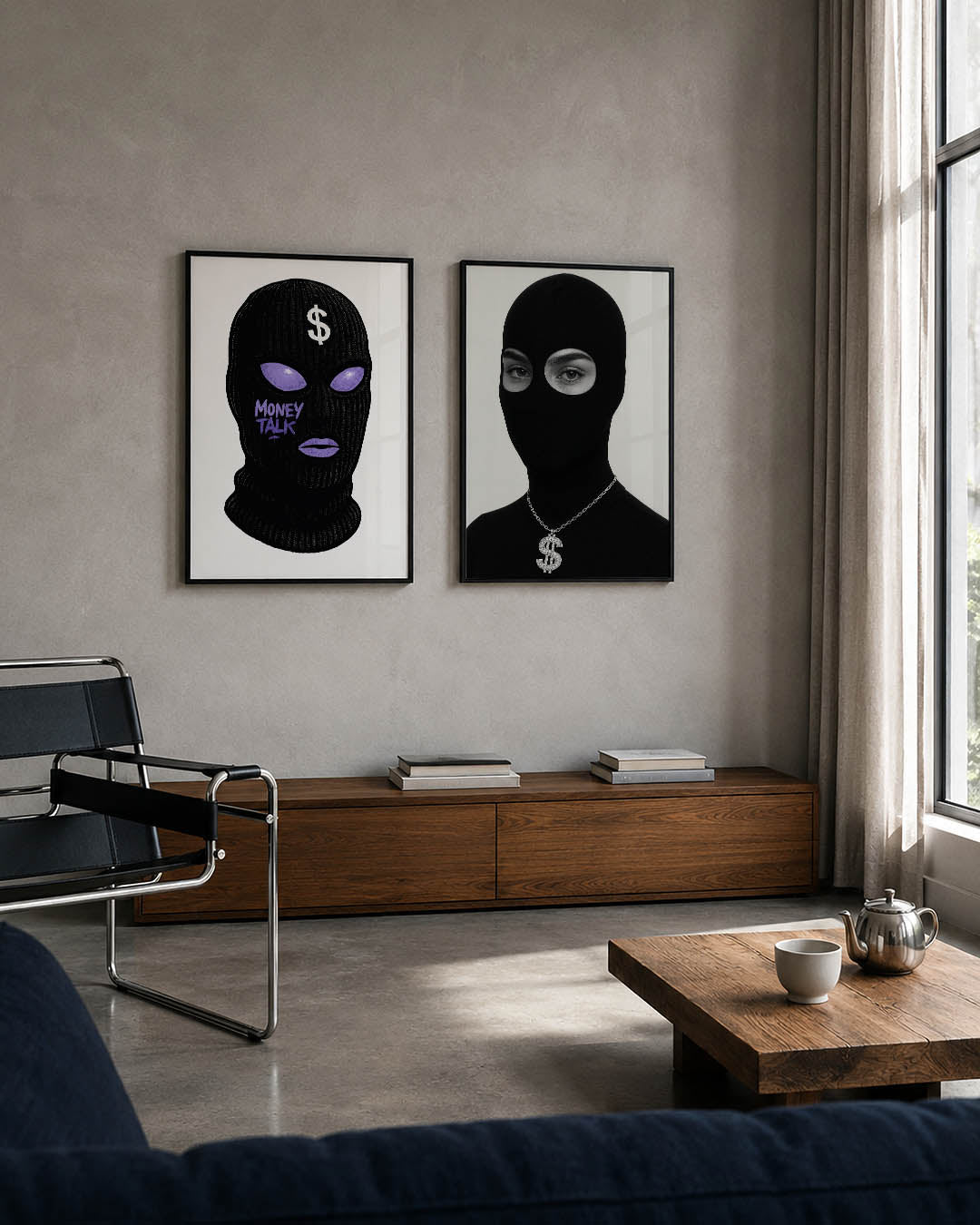 Masker en tekst Posterset