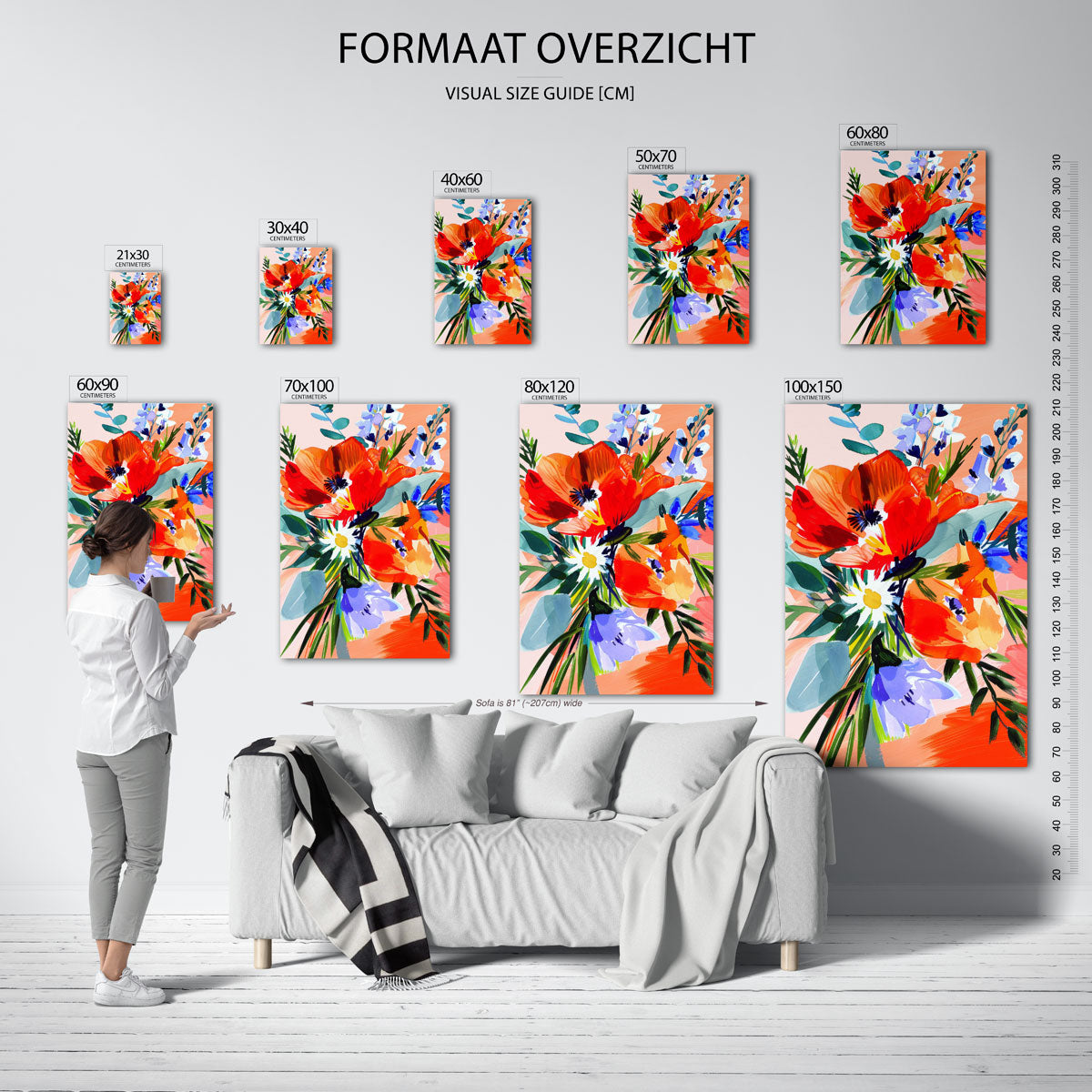 Bloemen in levendige kleuren Poster