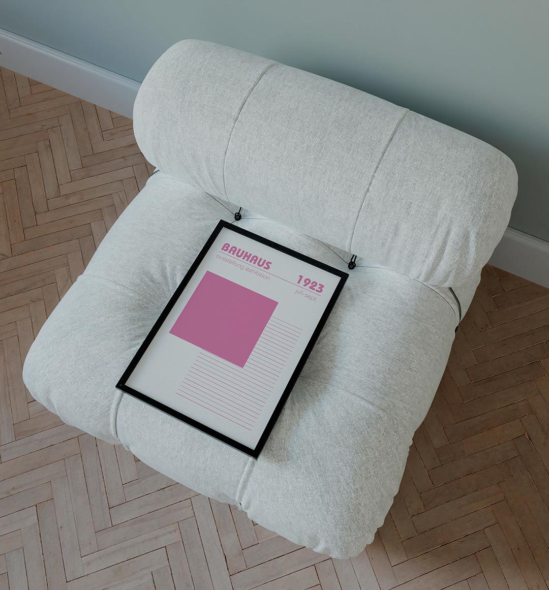 Roze vlakstructuur Poster