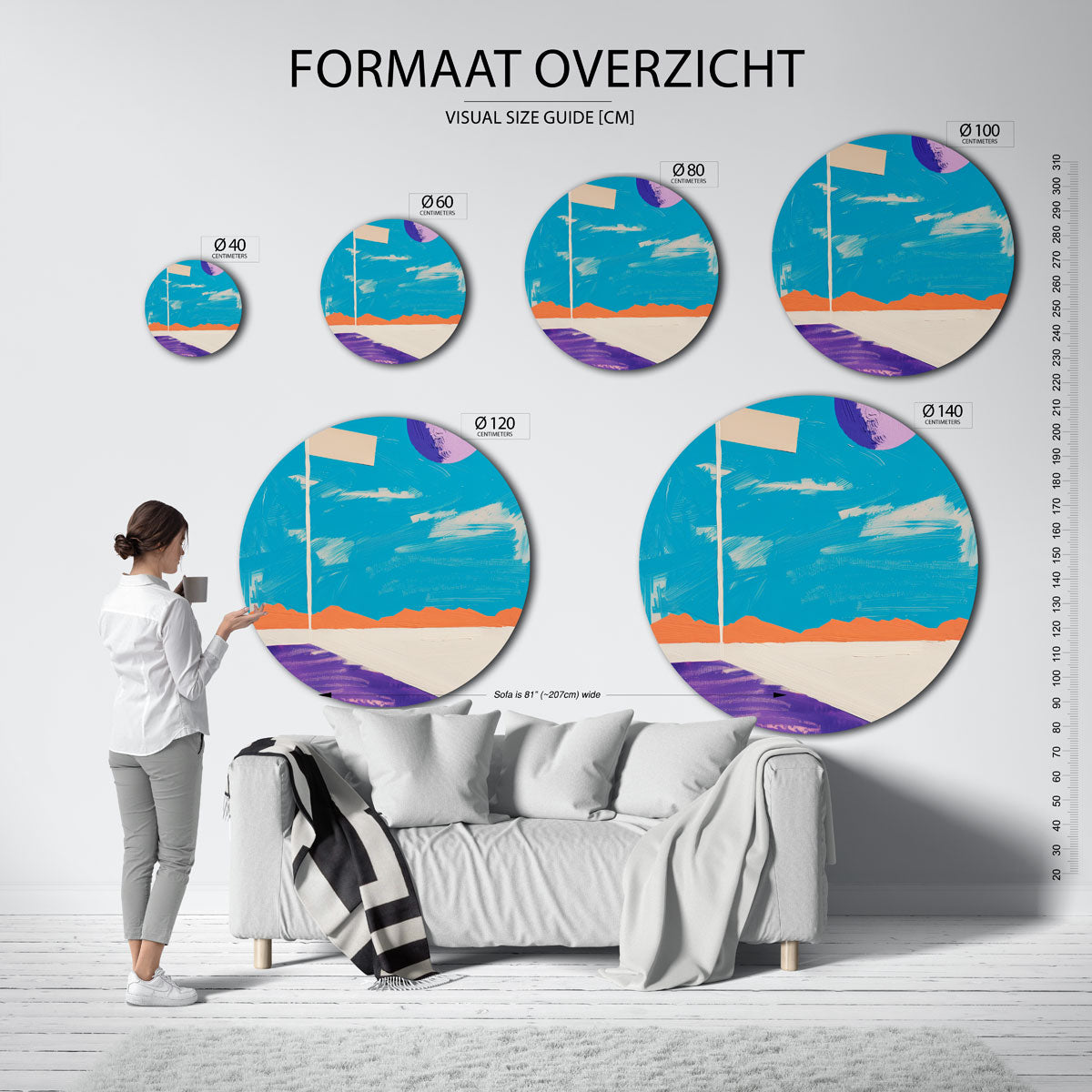 Vlag en landschap Muurcirkel