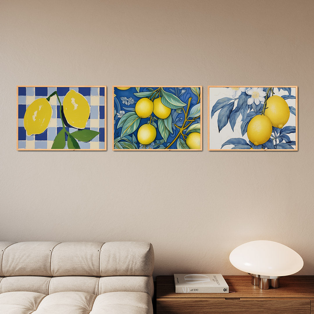 Citrus en tegelpatroon Posterset