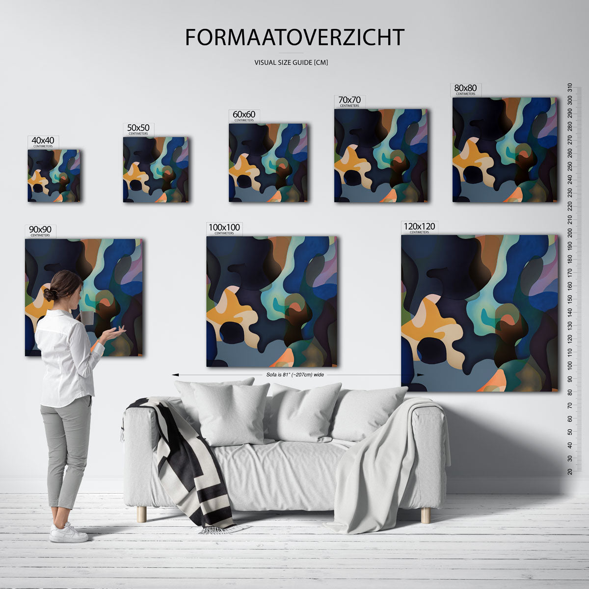 Vloeiende vormen Poster