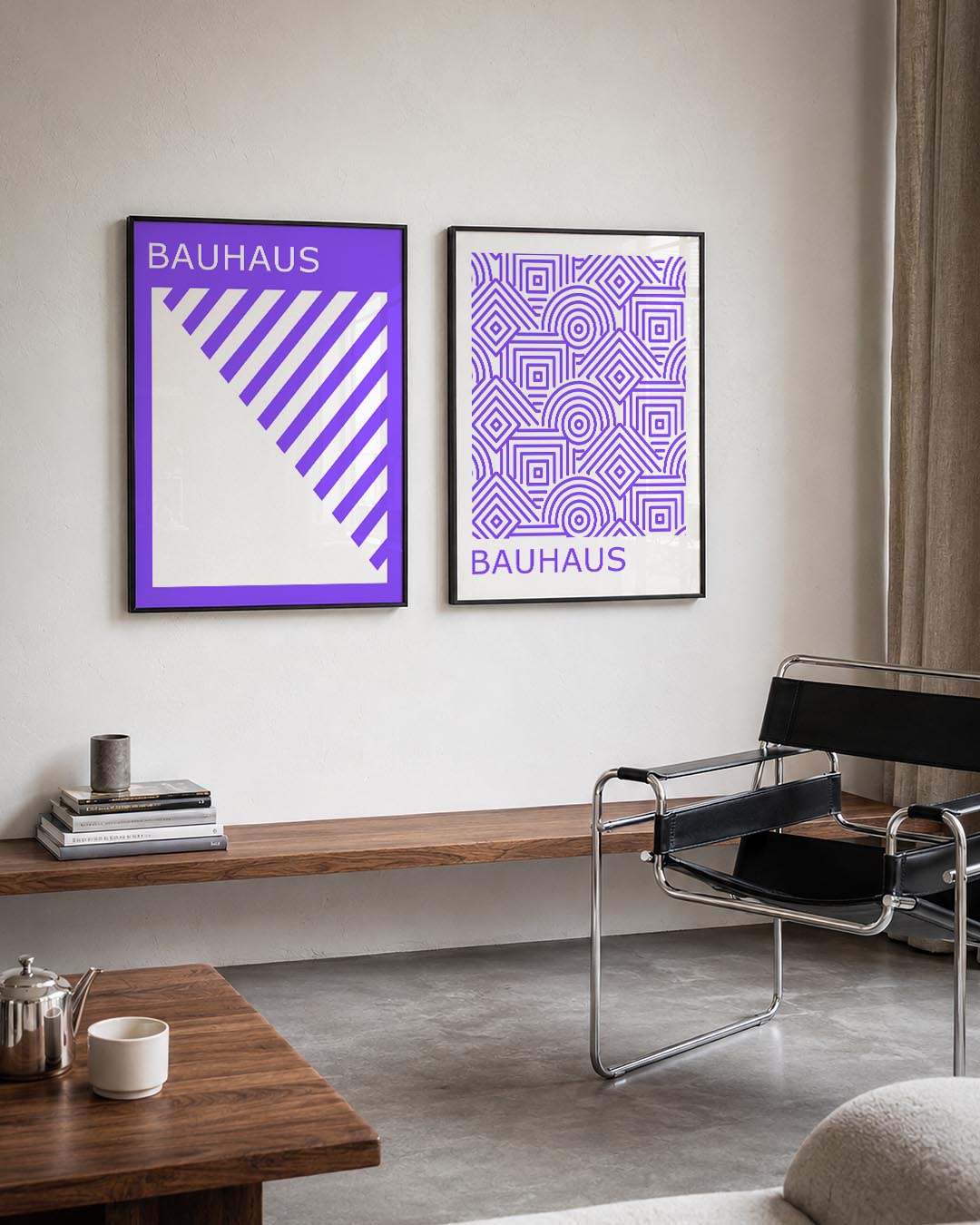 Diagonal lijnen Posterset