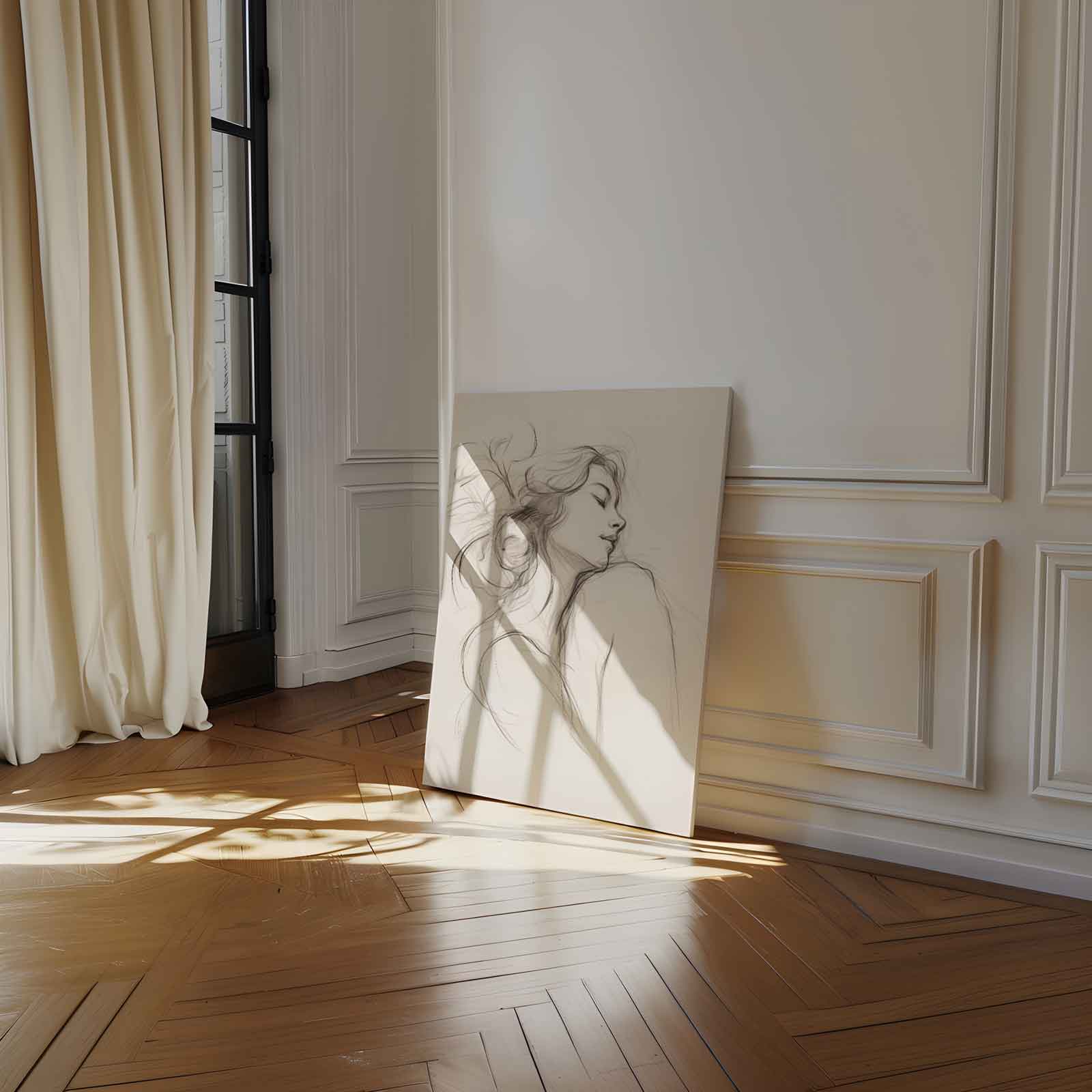 Dromerige Schemerschets Kunstwerk-canvas-dibond-plexiglas-wanddecoratie-WallArtistic